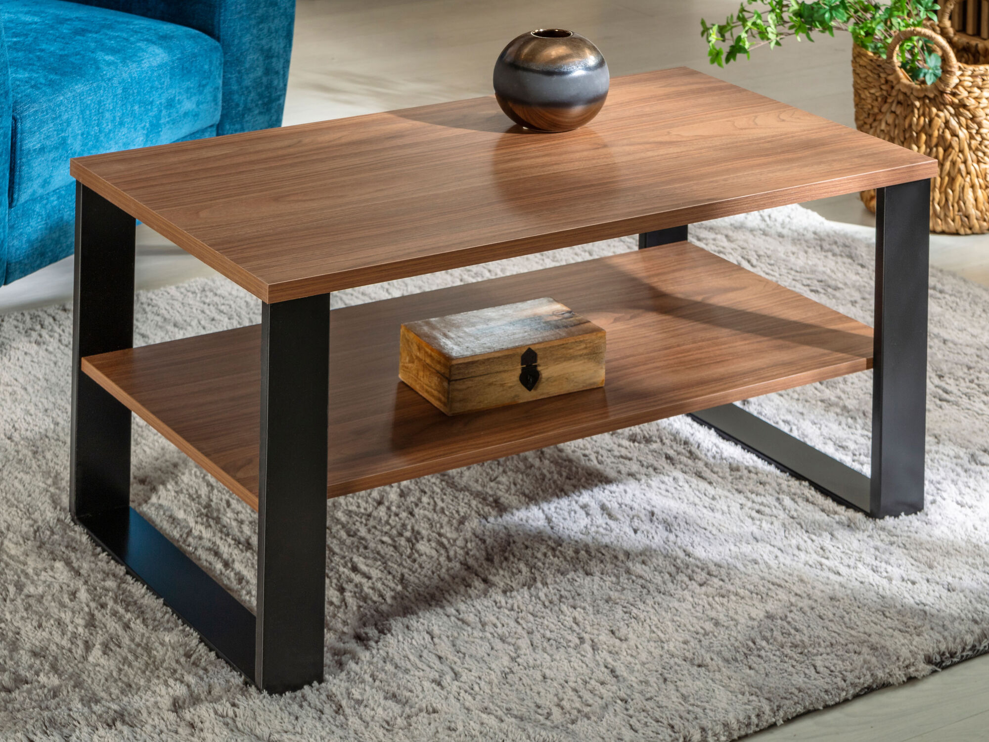 Table basse ATROX 100 cm noyer