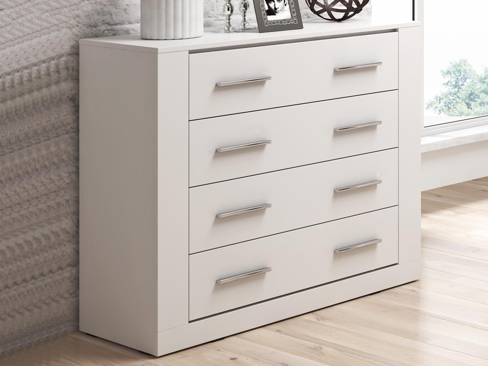 Commode ARTI 4 tiroirs blanc