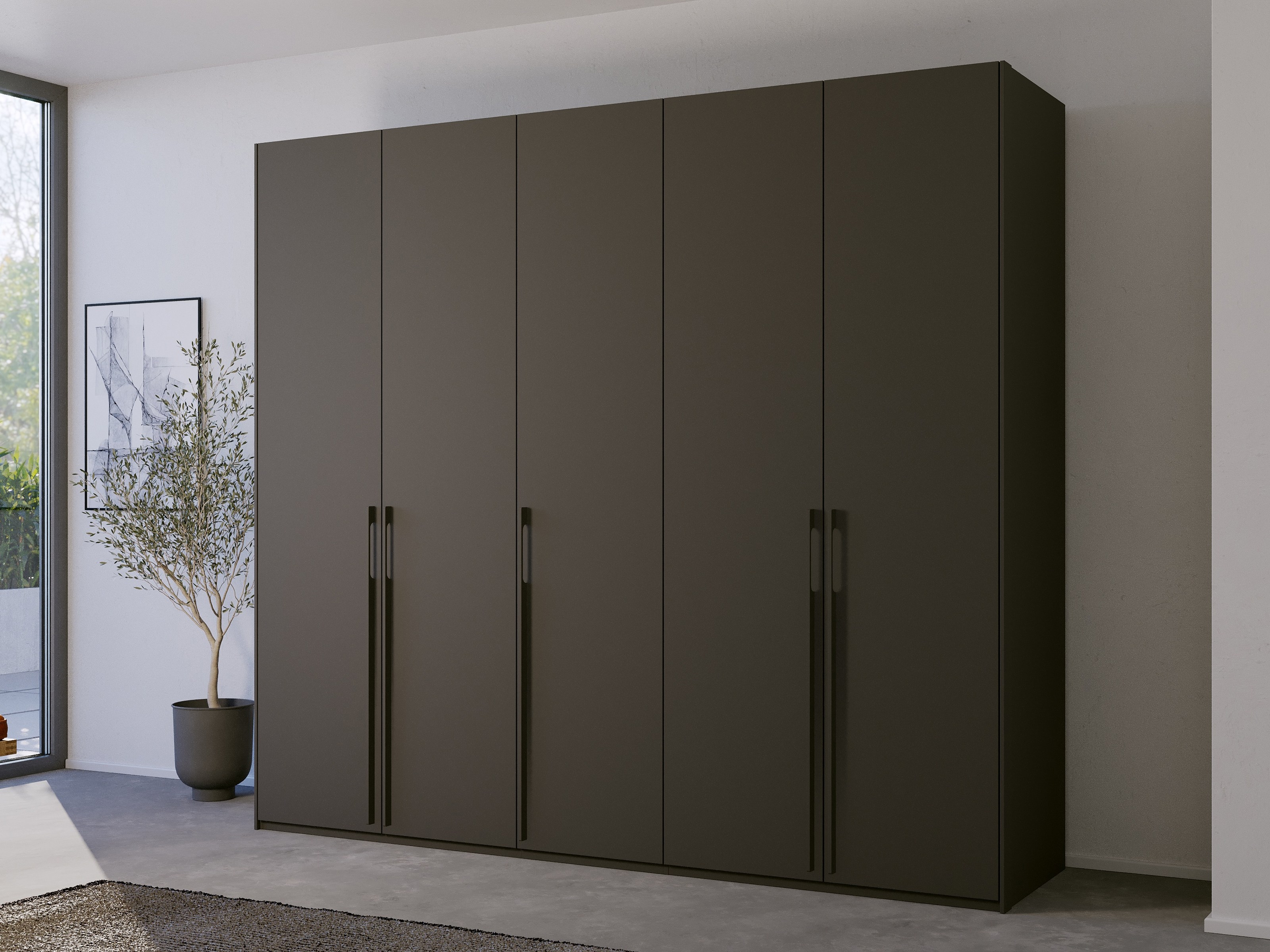 Armoire PUMALA 5 portes graphite