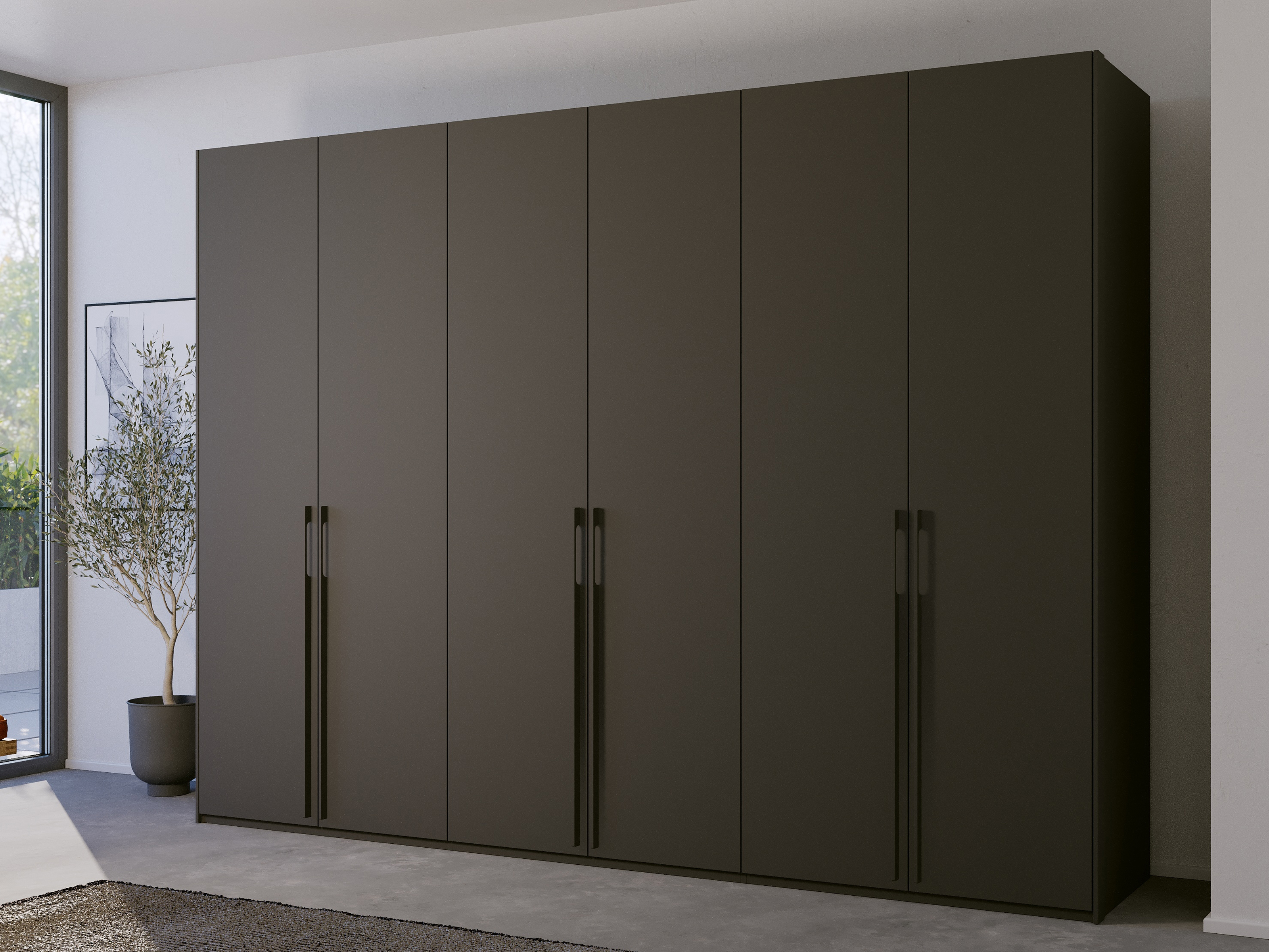 Armoire PUMALA 6 portes graphite