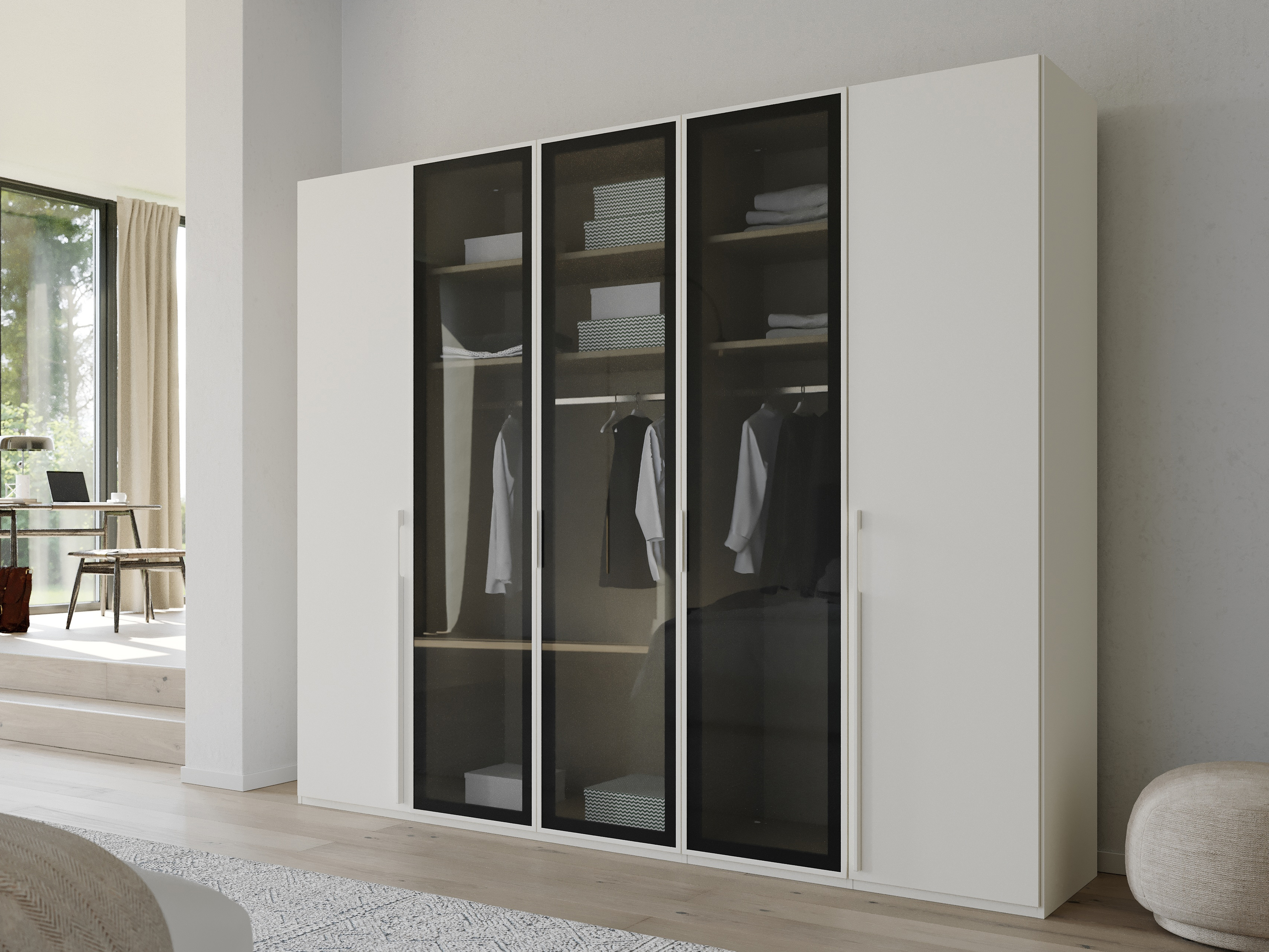 Armoire SINAMA 5 portes blanc neige