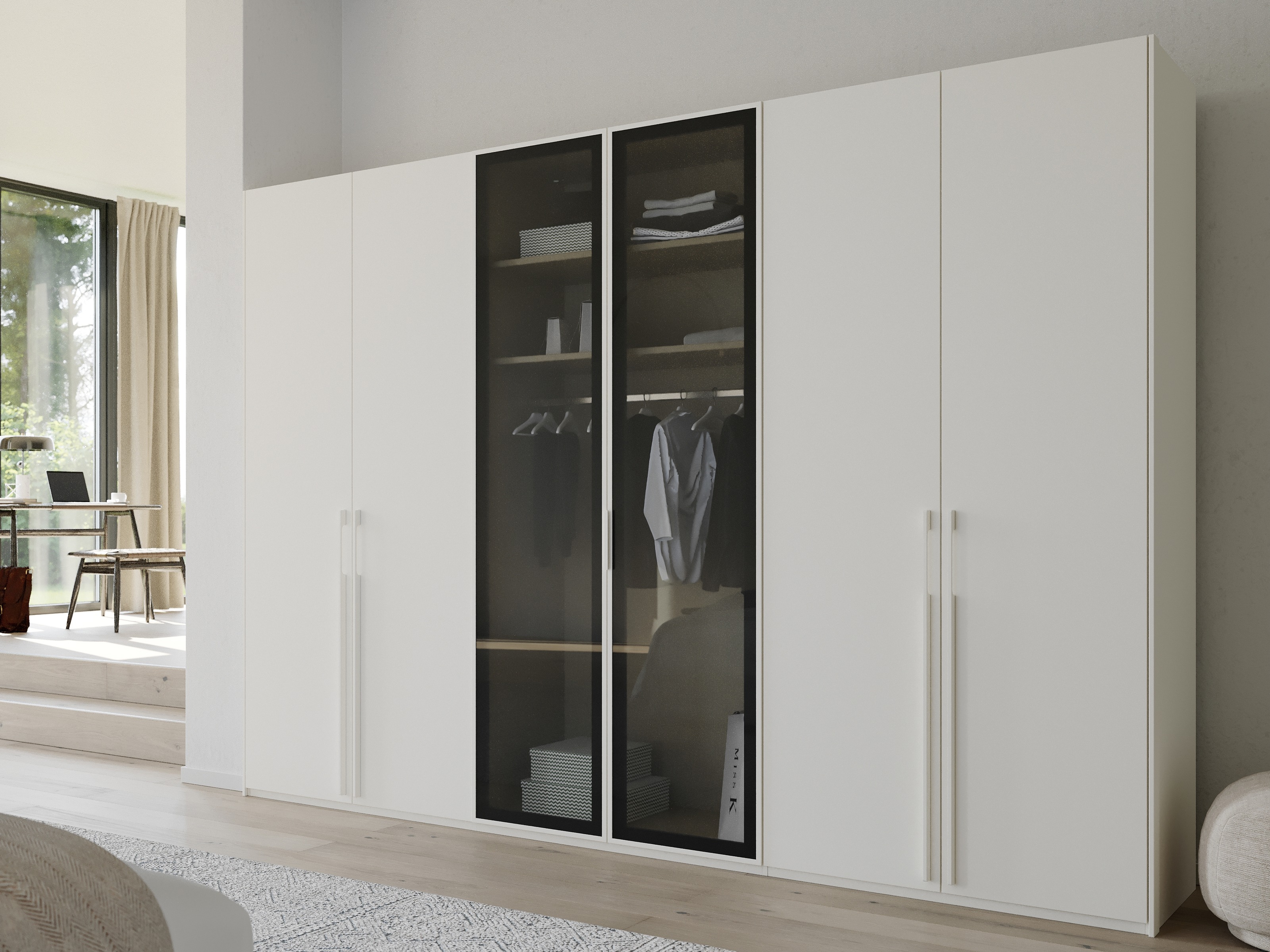 Armoire SINAMA 6 portes blanc neige
