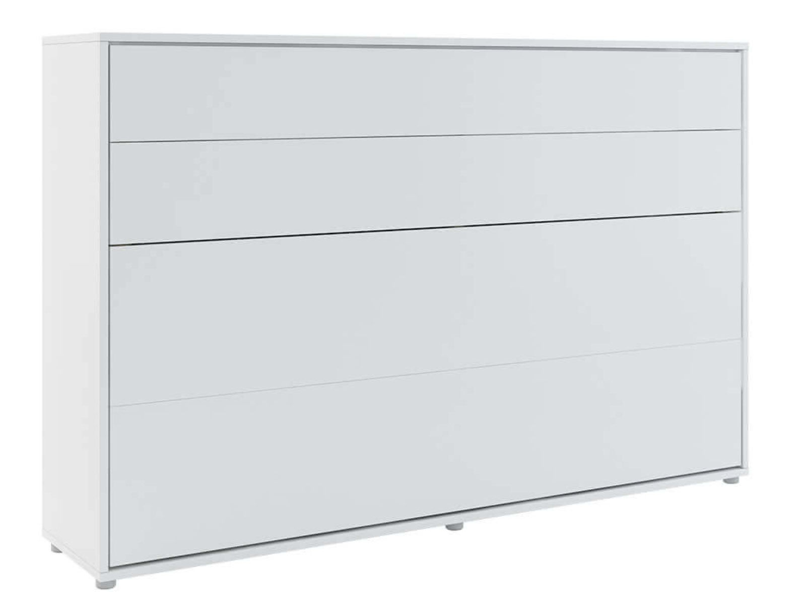 Lit mural escamotable CONCEPTION PRO 120x200 cm blanc mat (horizontal)