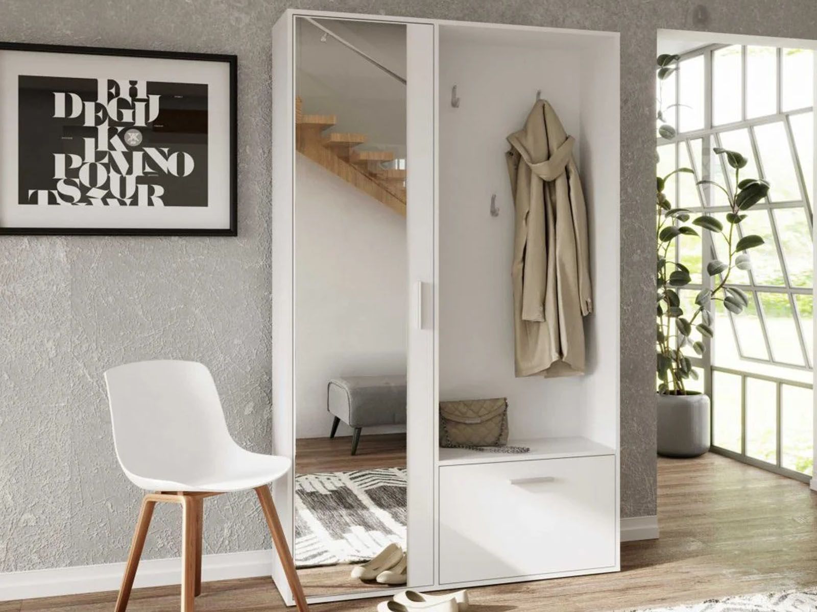 Vestiaire BISCOTE 2 portes blanc