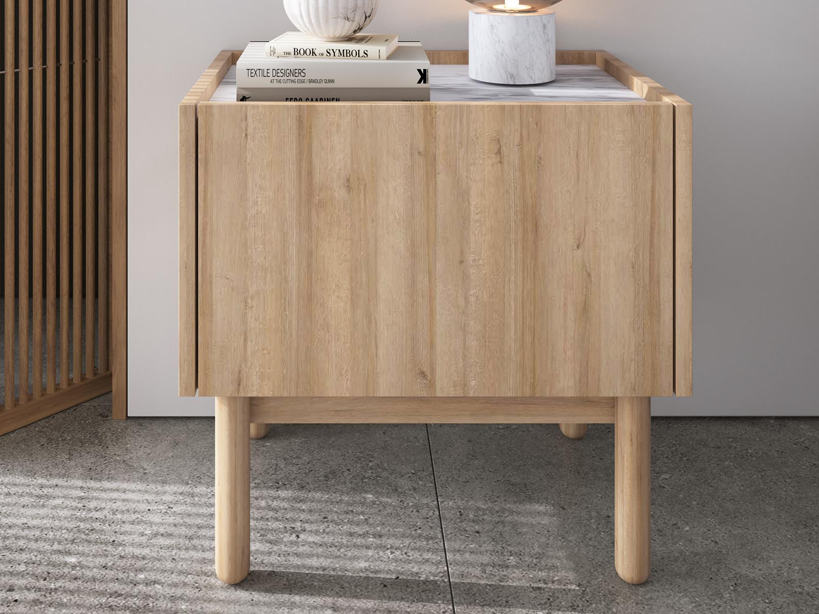 Table de chevet BOUKO 1 porte chêne riviera