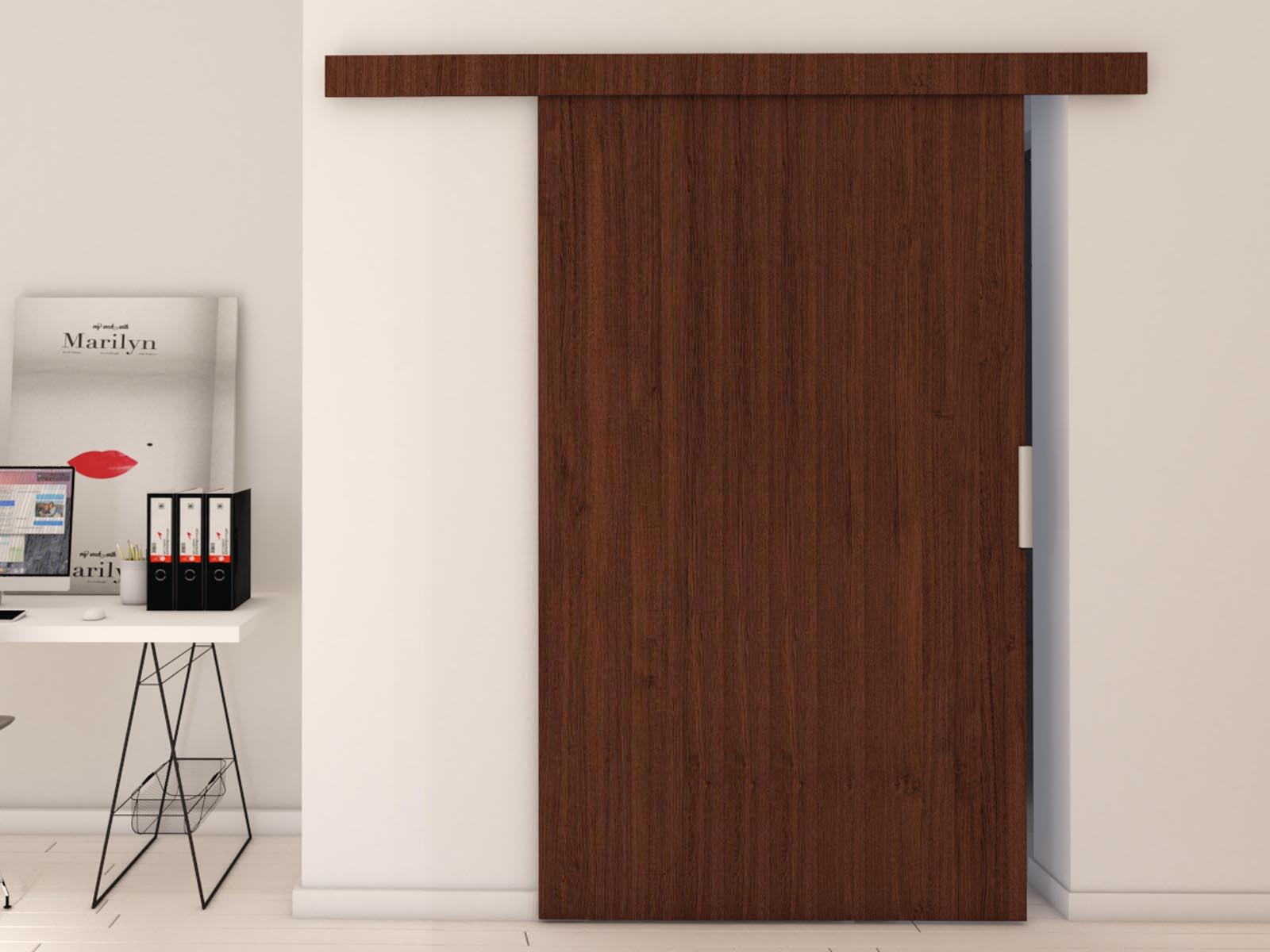 Porte coulissante CLENATO 106 cm wengué