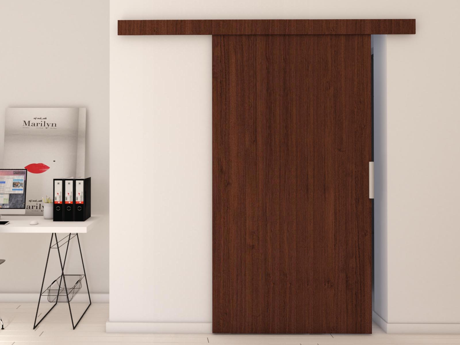 Porte coulissante CLENATO 96 cm wengué