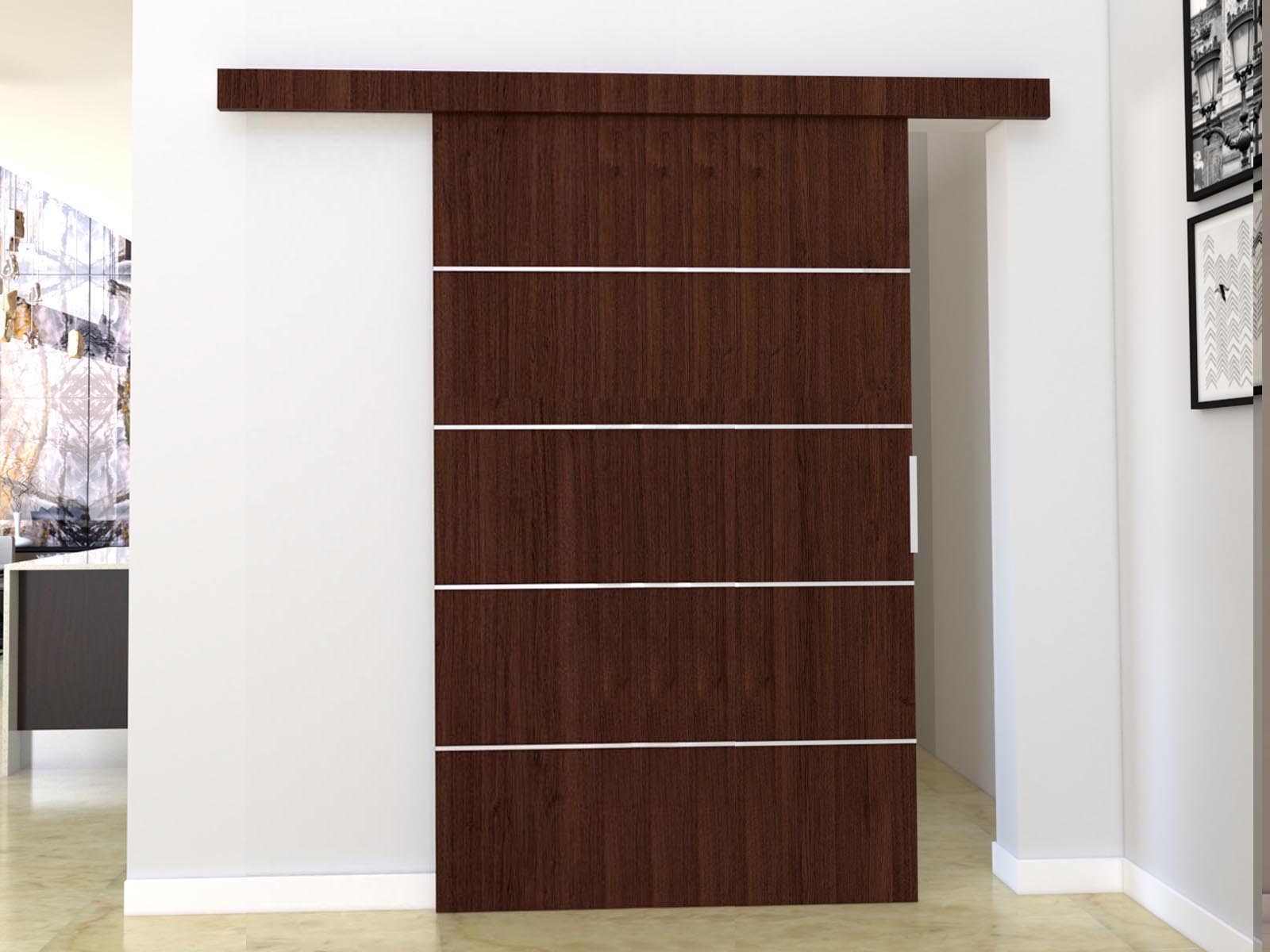 Porte coulissante CLOVIS 106 cm wengué