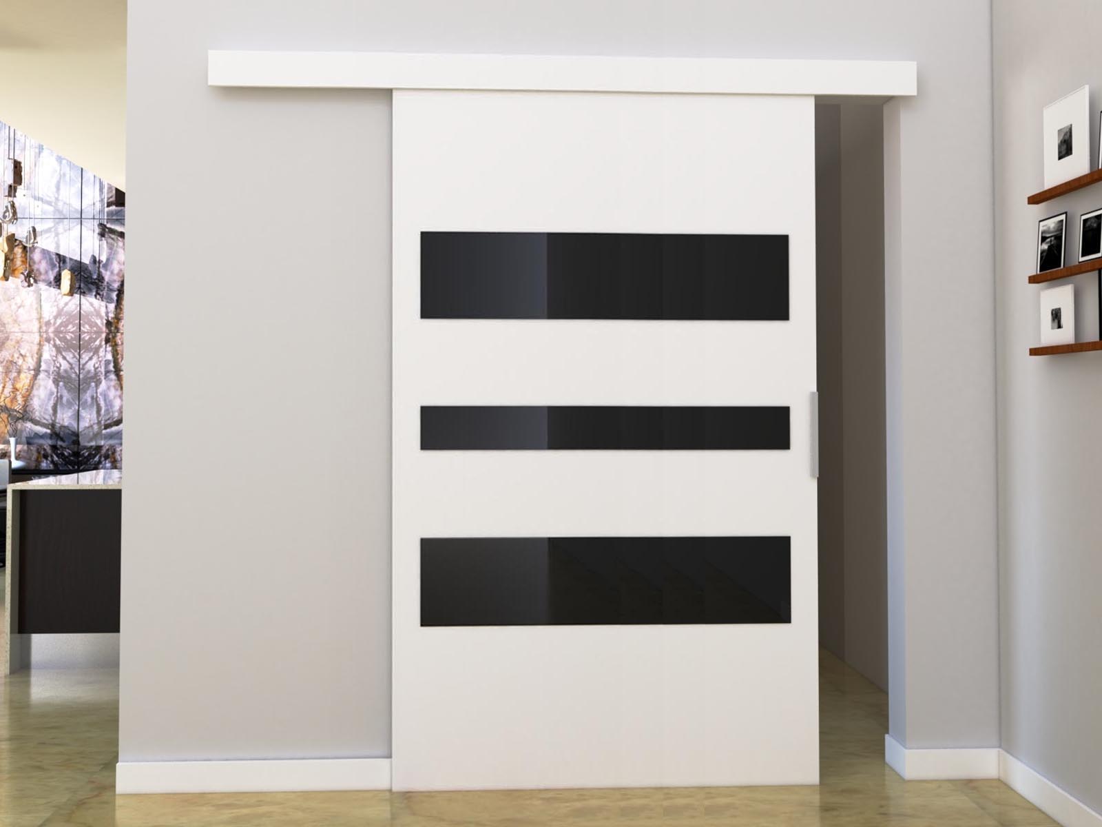 Porte coulissante CORWEL 106 cm blanc