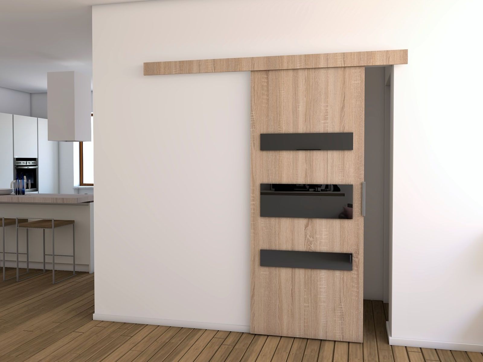 Porte coulissante COLLEEN 76 cm sonoma