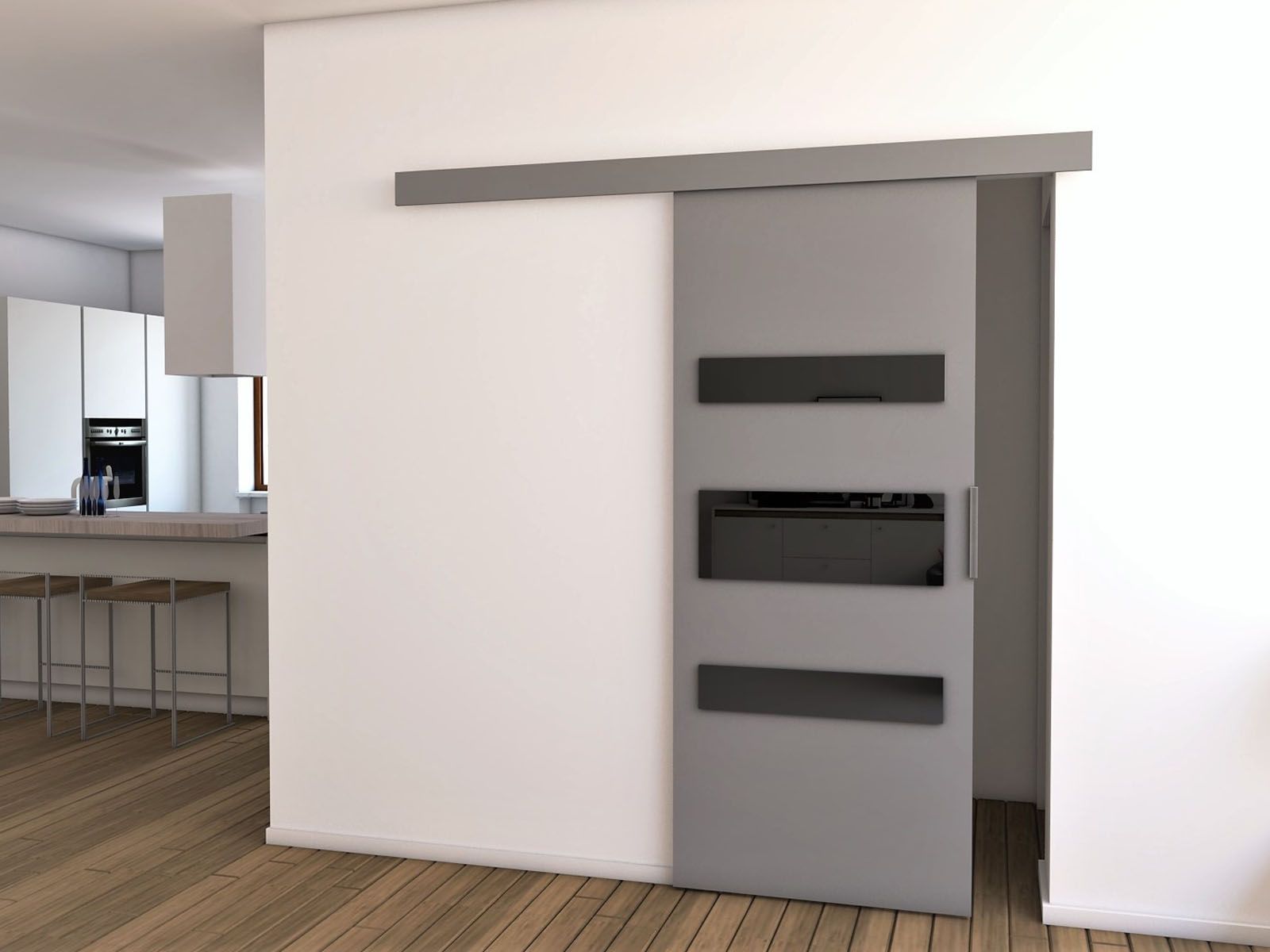 Porte coulissante COLLEEN 76 cm gris