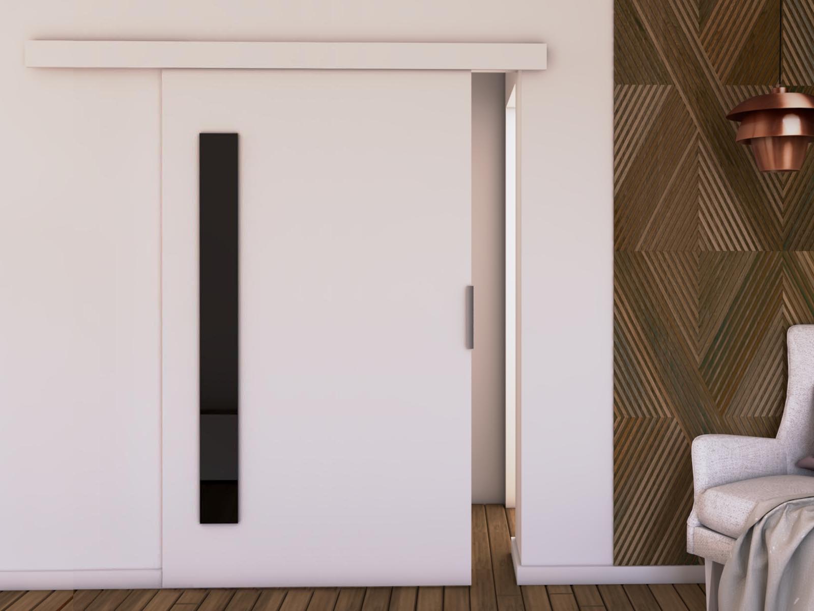 Porte coulissante CLUNOA 106 cm blanc