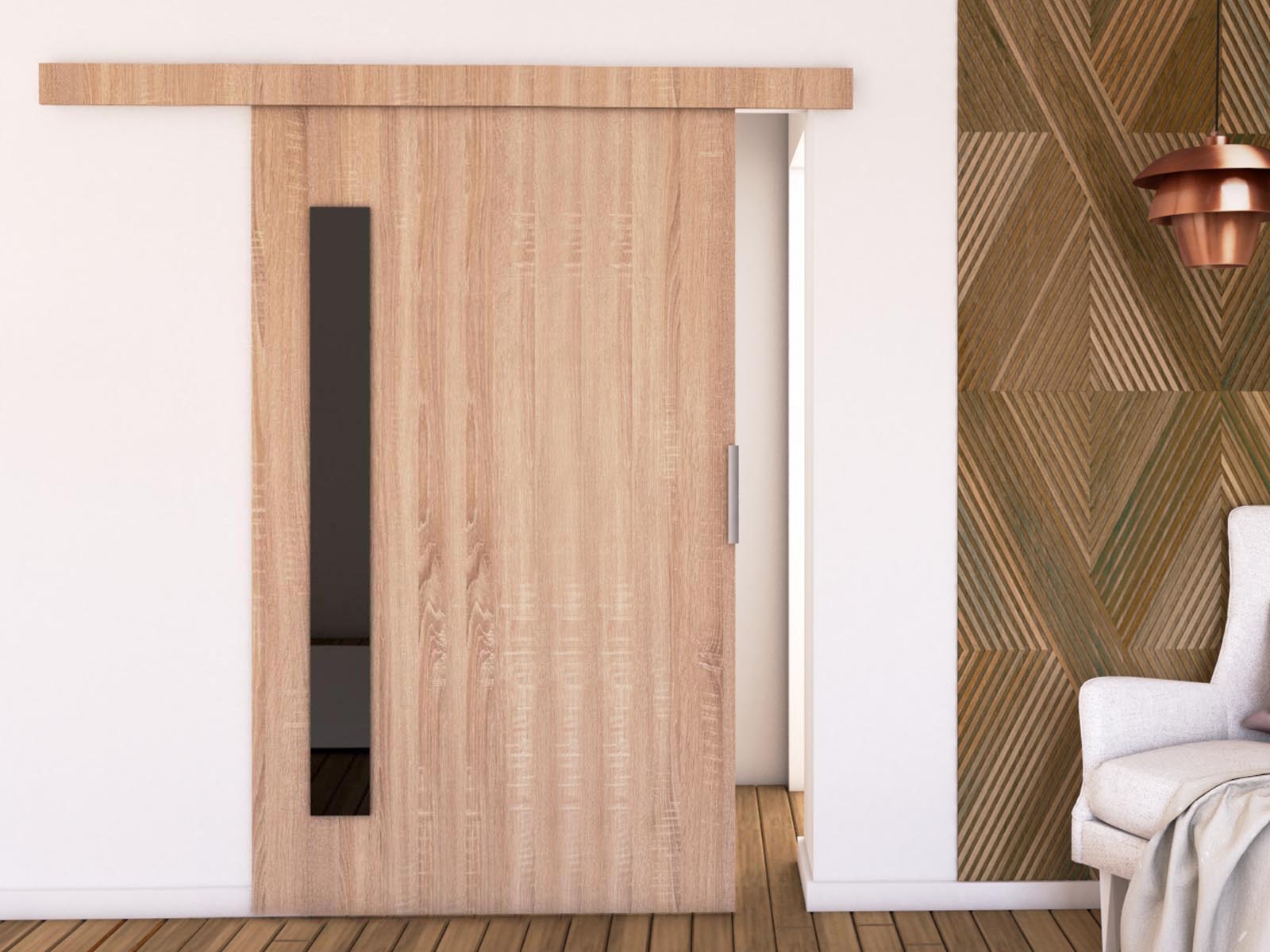 Porte coulissante CLUNOA 106 cm sonoma