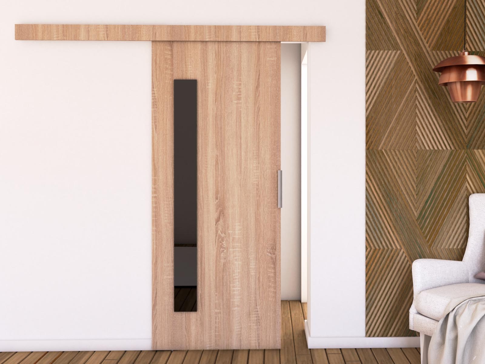 Porte coulissante CLUNOA 76 cm sonoma