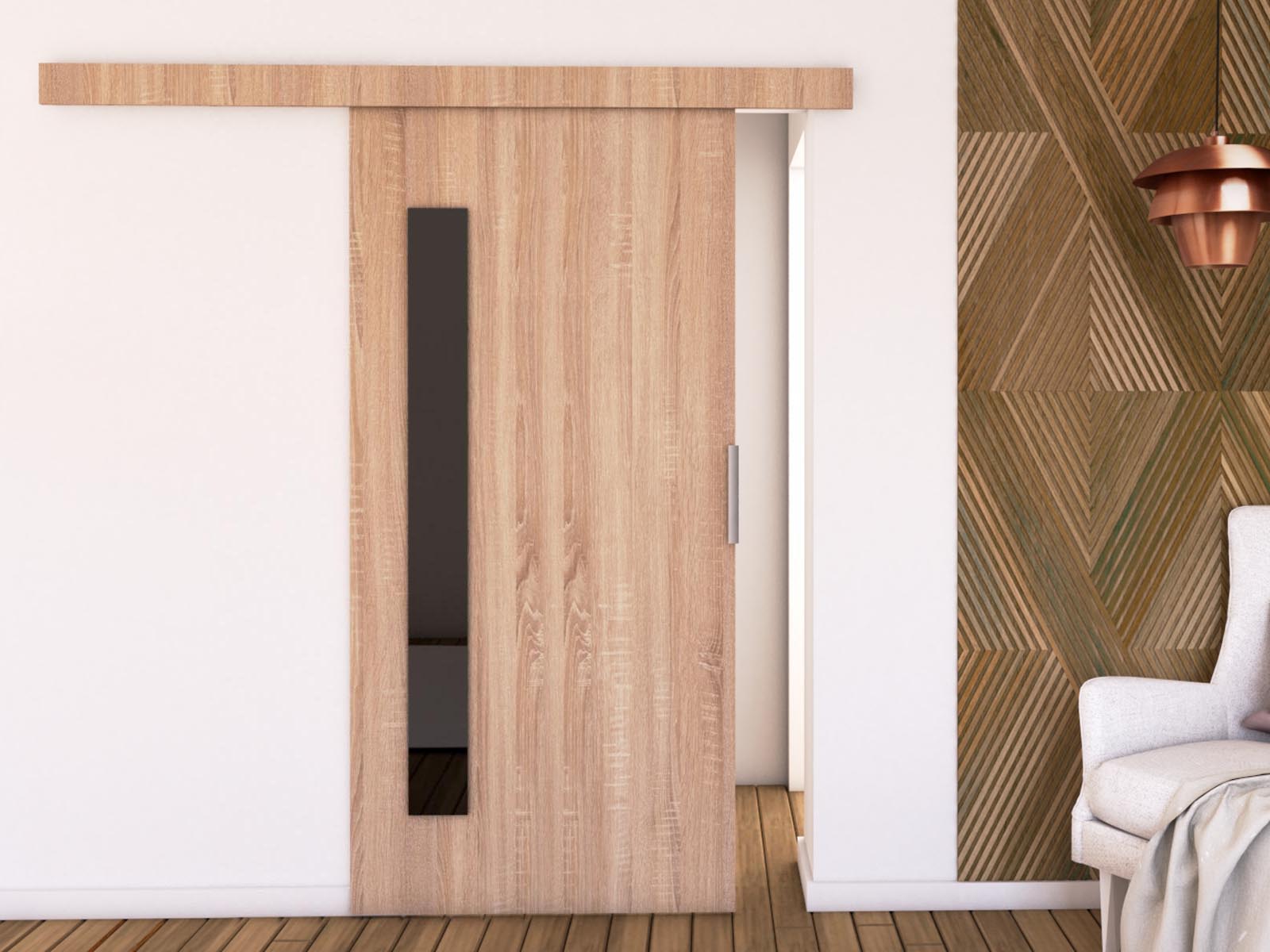 Porte coulissante CLUNOA 86 cm sonoma