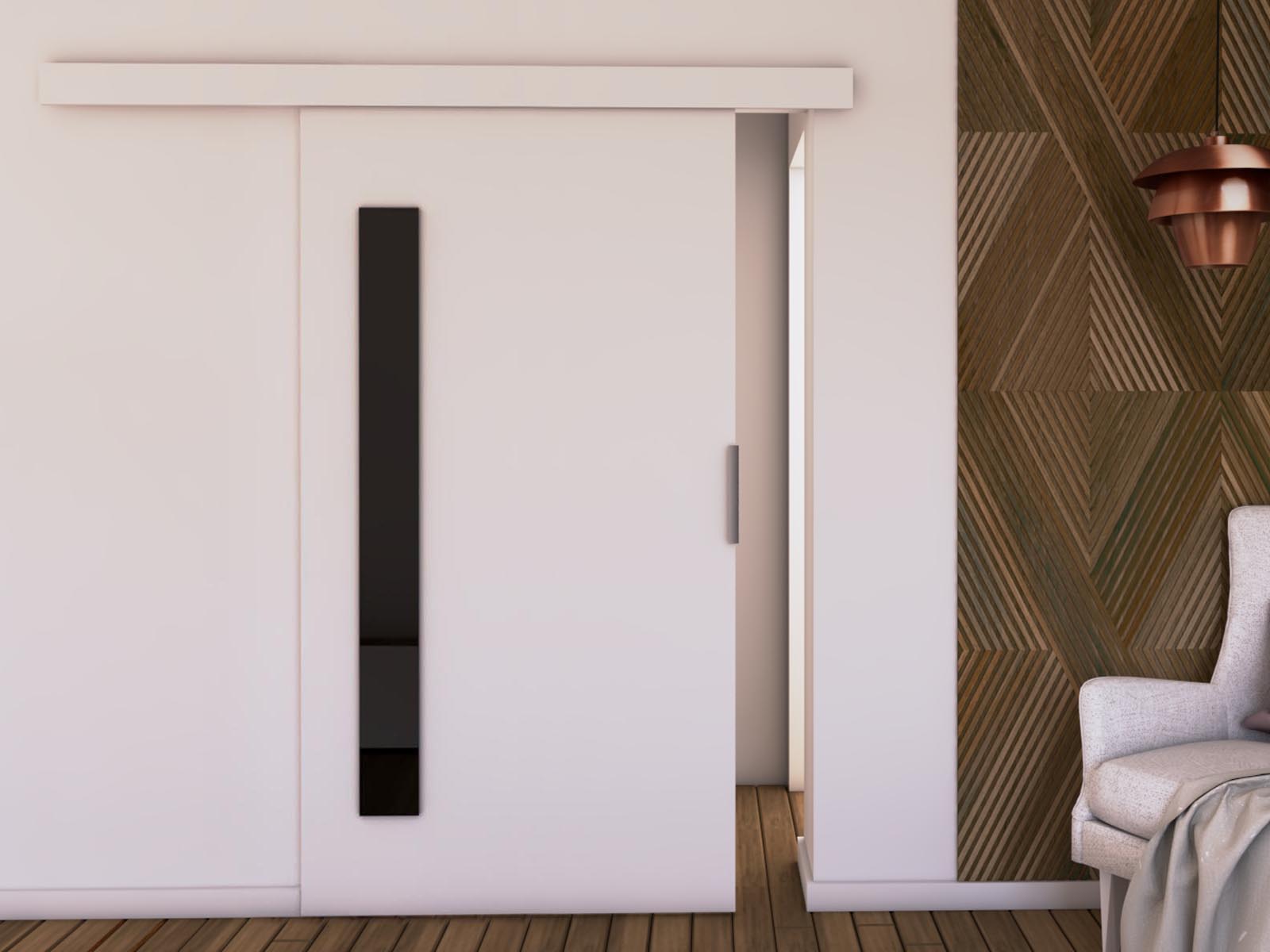 Porte coulissante CLUNOA 96 cm blanc