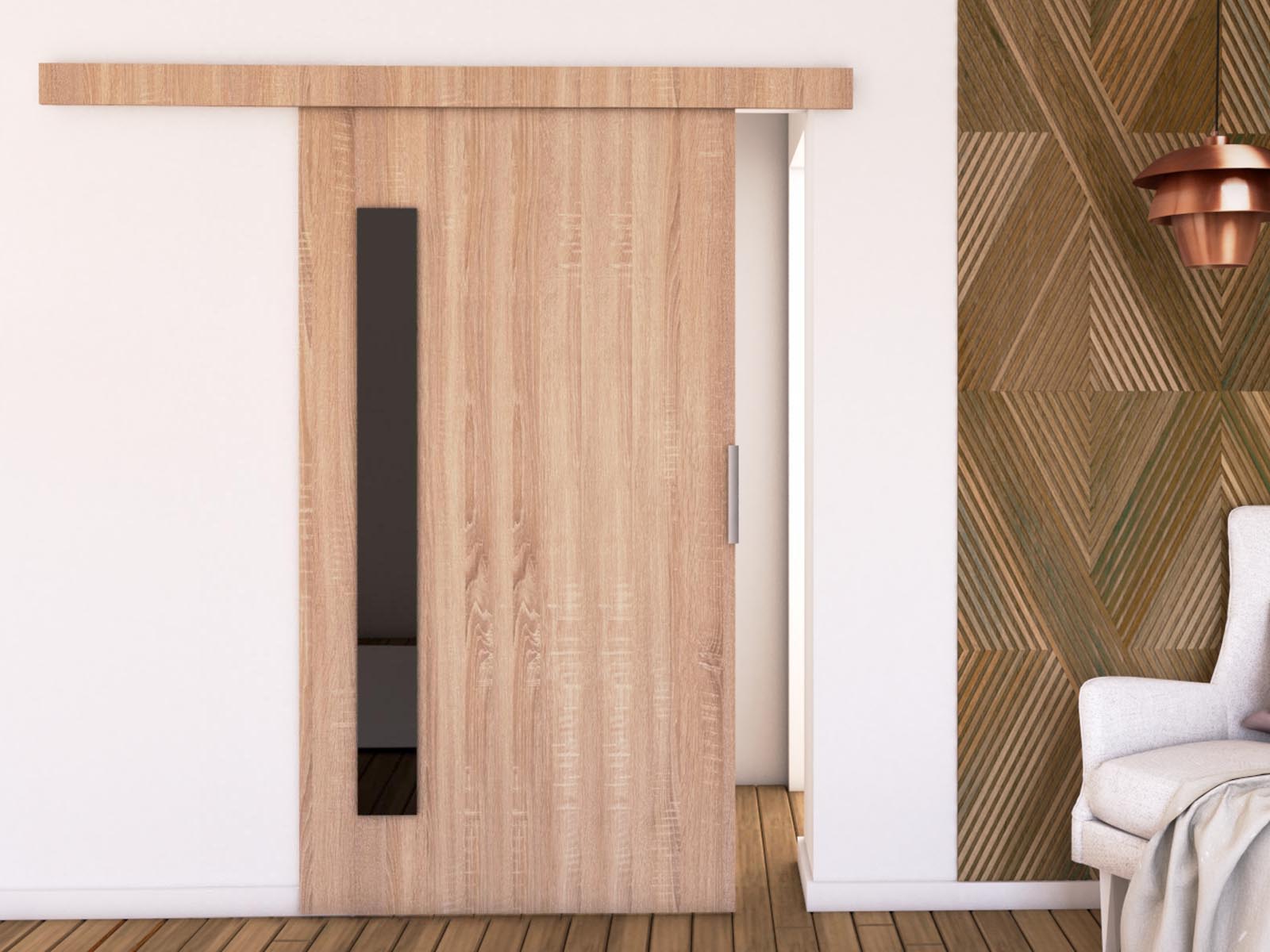 Porte coulissante CLUNOA 96 cm sonoma