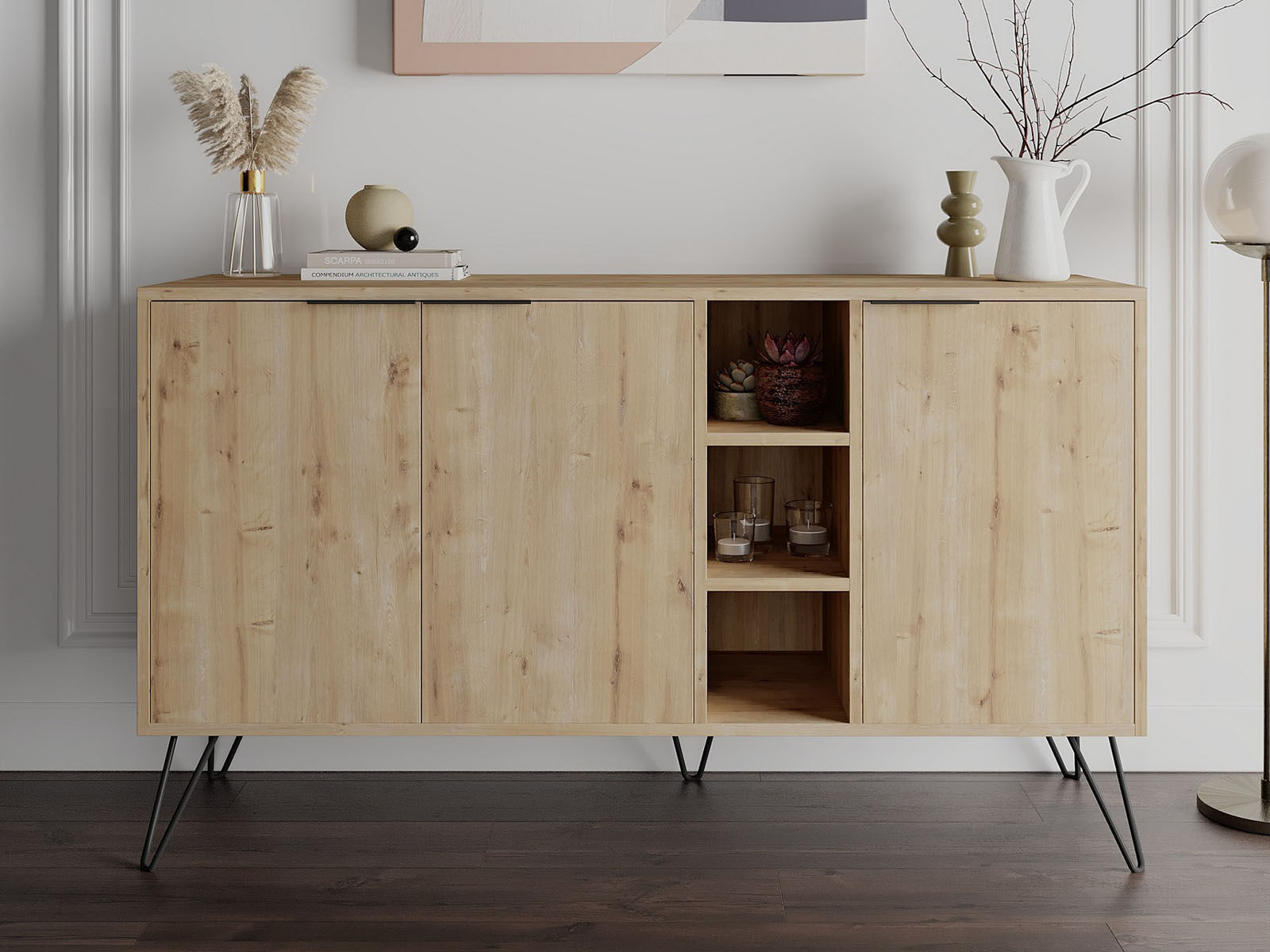 Buffet/bahut CLARO 3 portes chêne