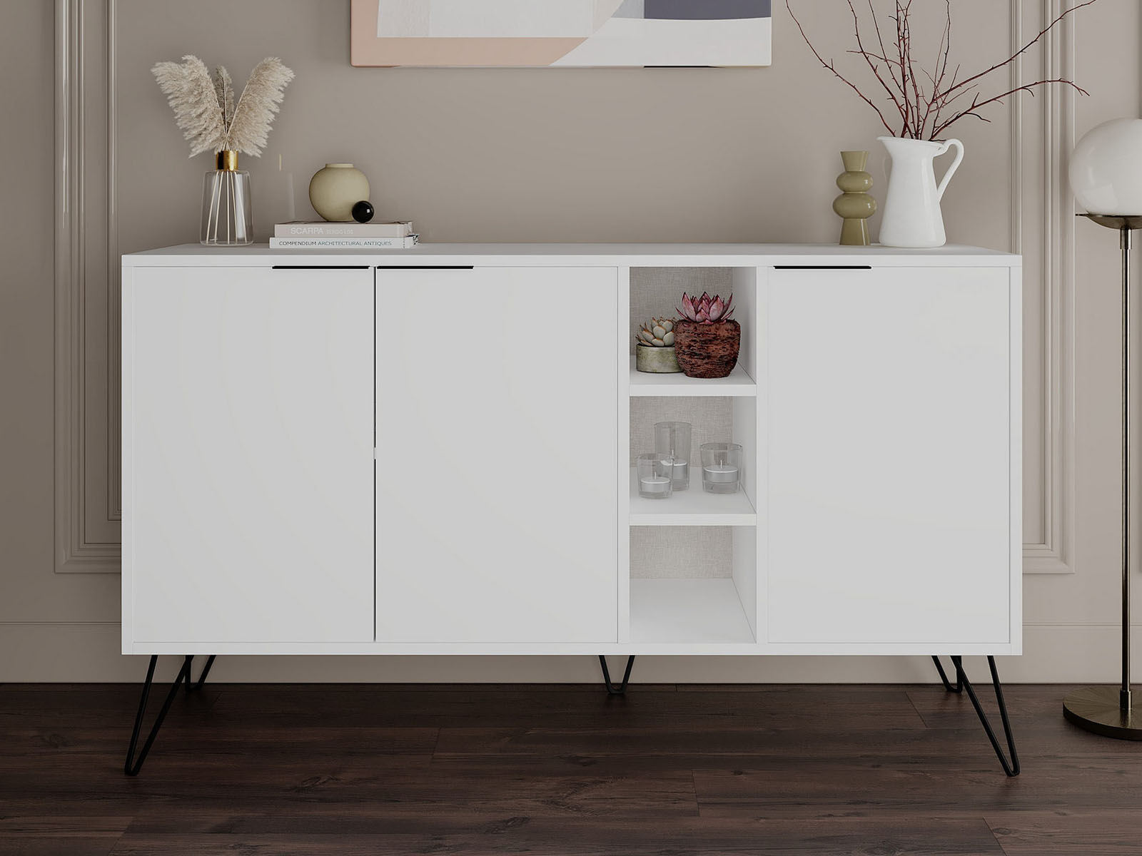 Buffet/bahut CLARO 3 portes blanc
