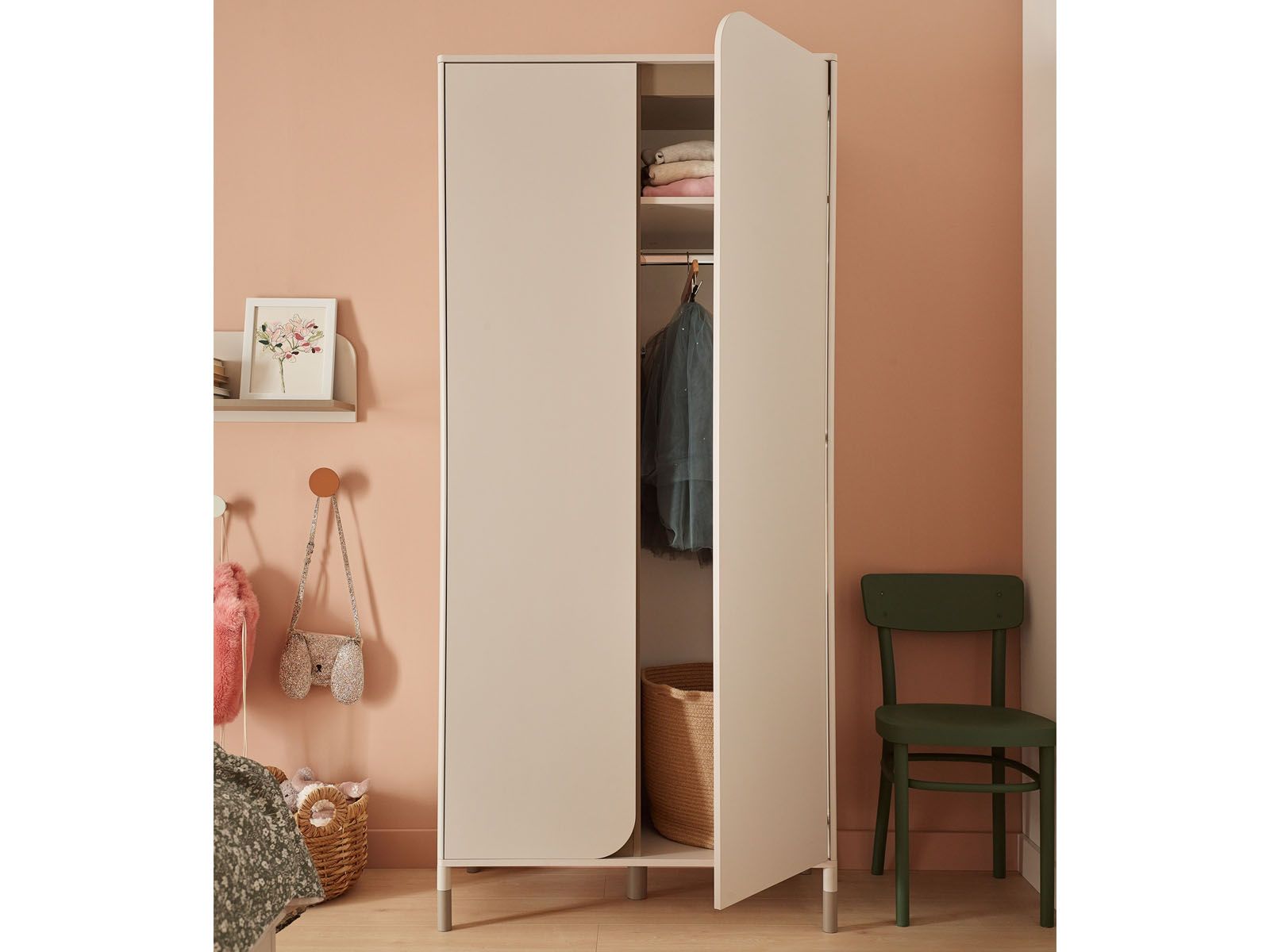 Armoire HARMEL 2 portes cachemire