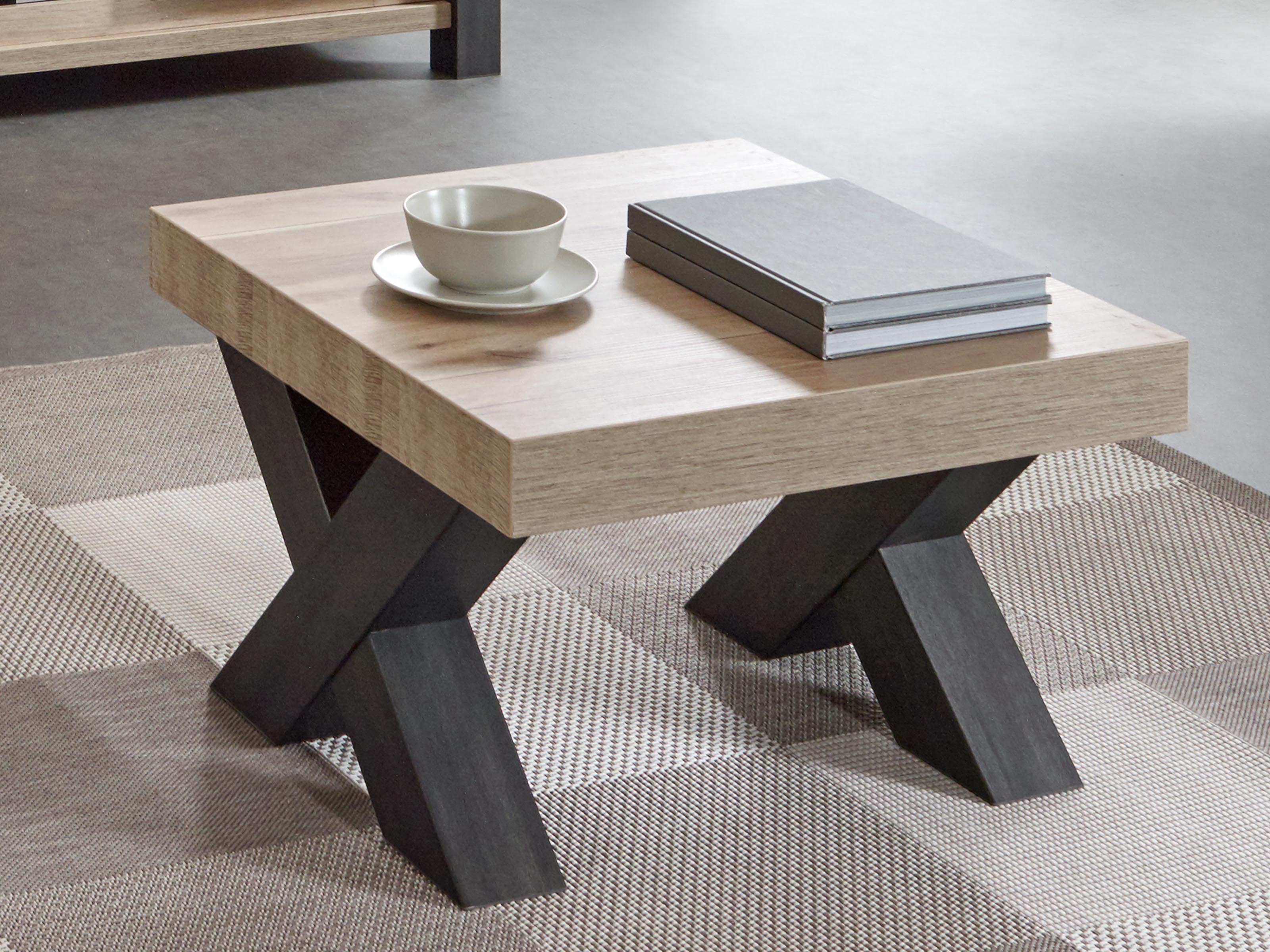 Table basse TRAMO 68 cm chêne vieilli