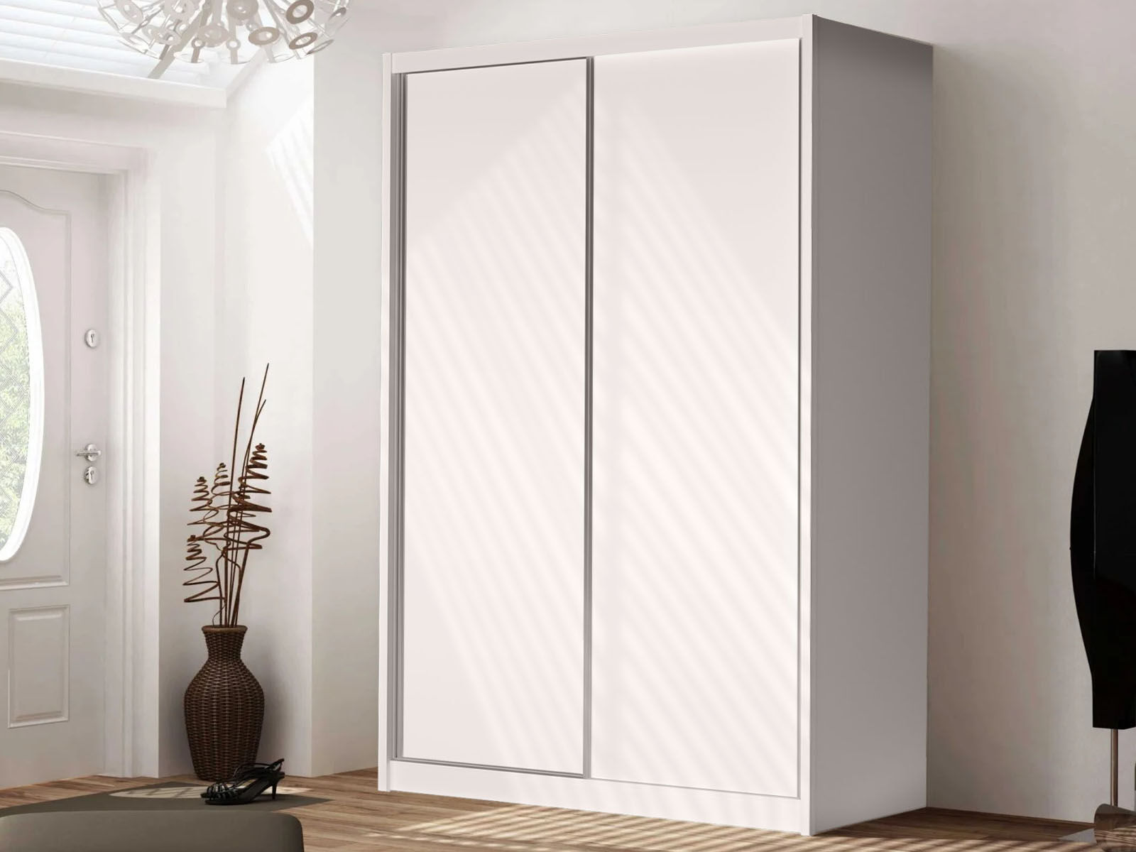 Armoire KARL 2 portes coulissantes blanc alpin