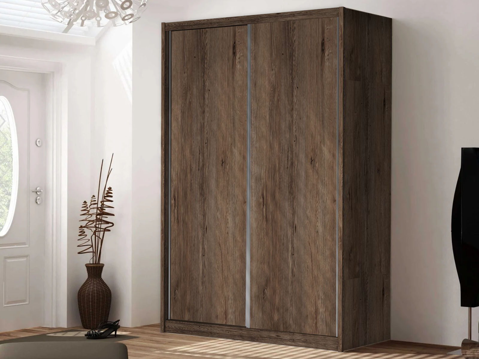 Armoire KARL 2 portes coulissantes chêne lefkas