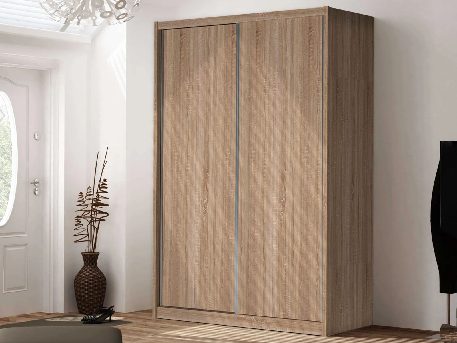 Armoire KARL 2 portes coulissantes chêne sonoma