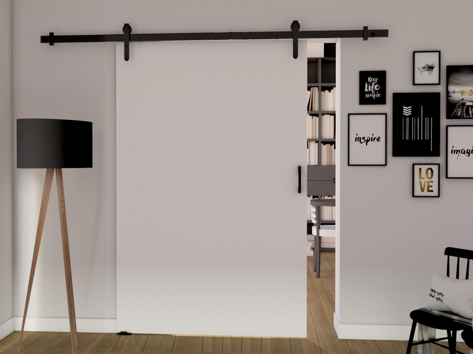 Porte coulissante LIFTAKO 106 cm blanc