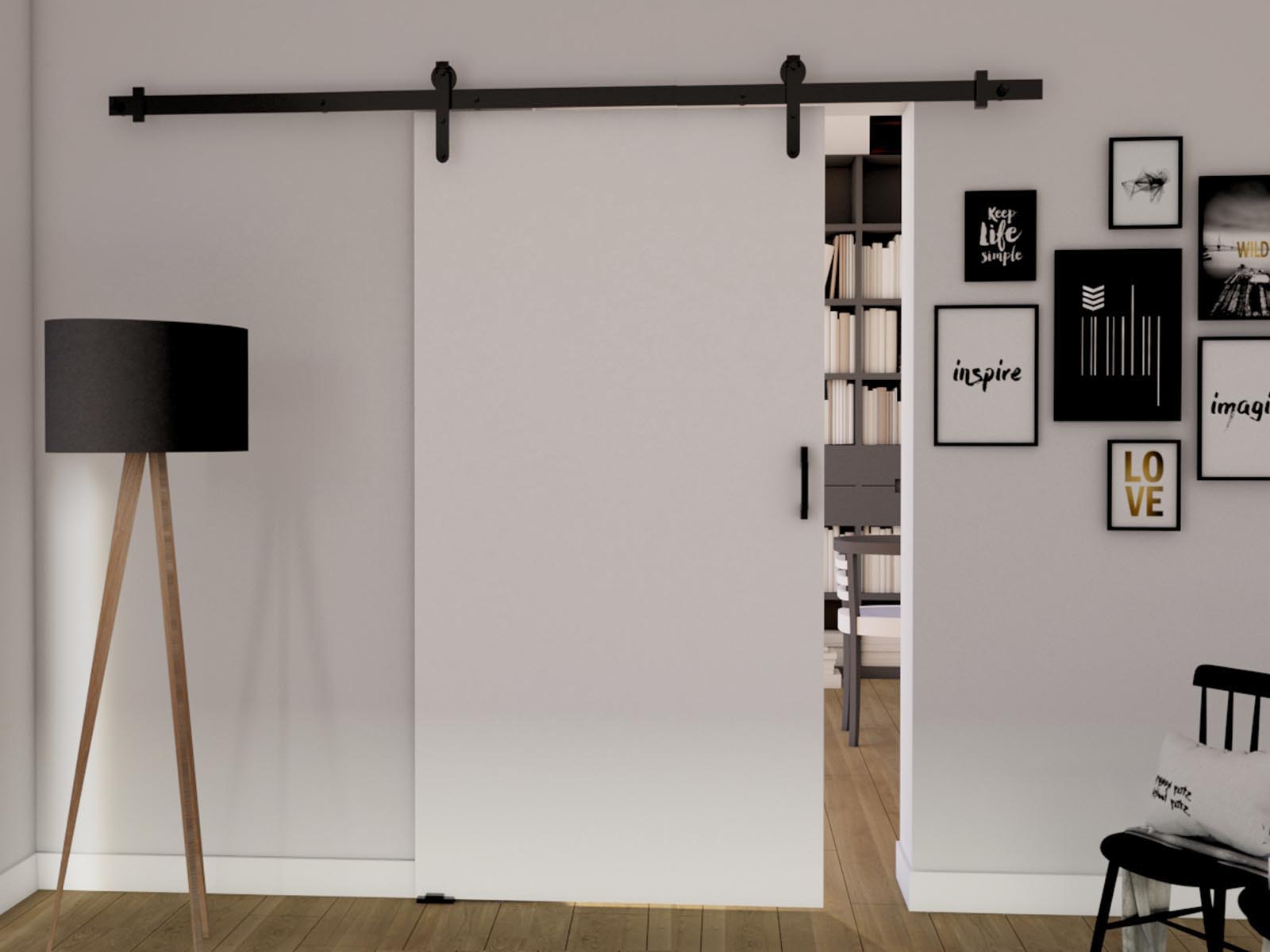 Porte coulissante LIFTAKO 86 cm blanc