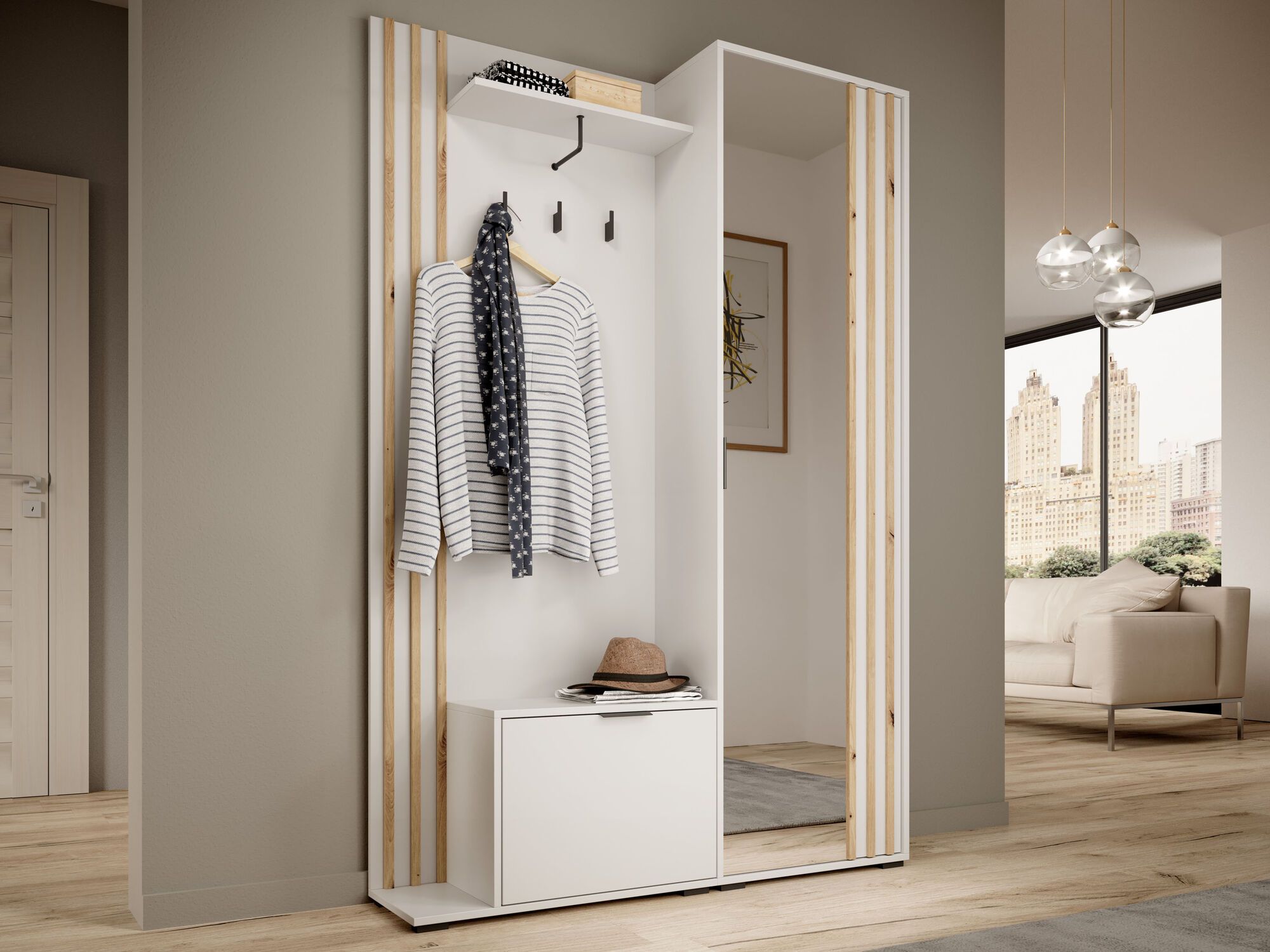 Vestiaire MELODY 2 portes blanc