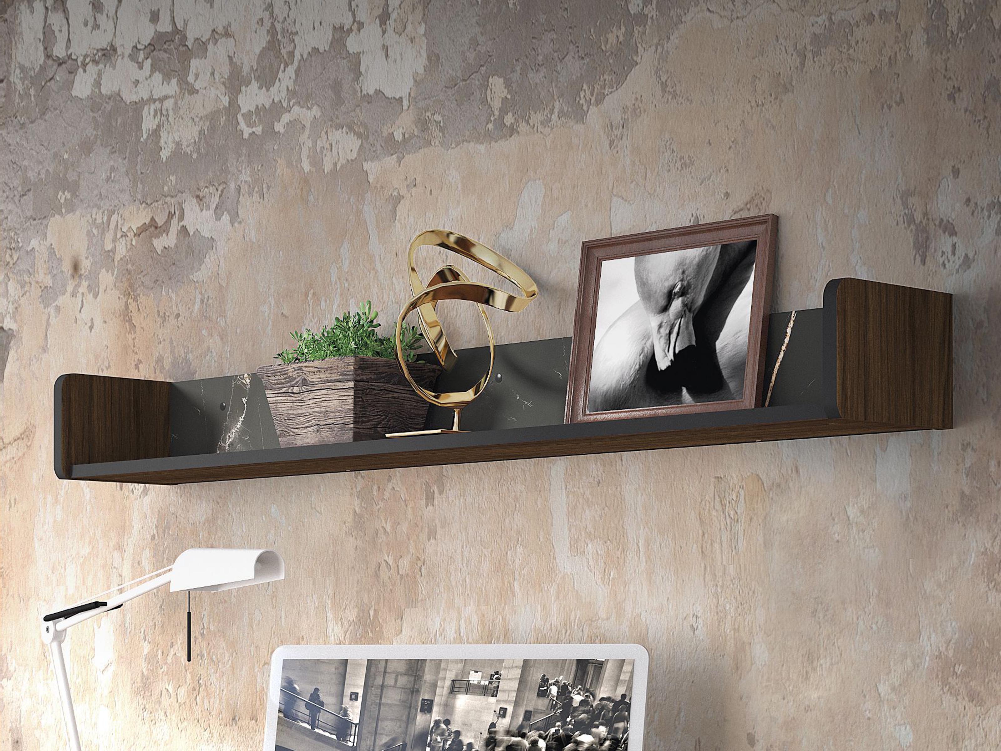 Étagère PRESTIGIA 120 cm noir/noix warmia