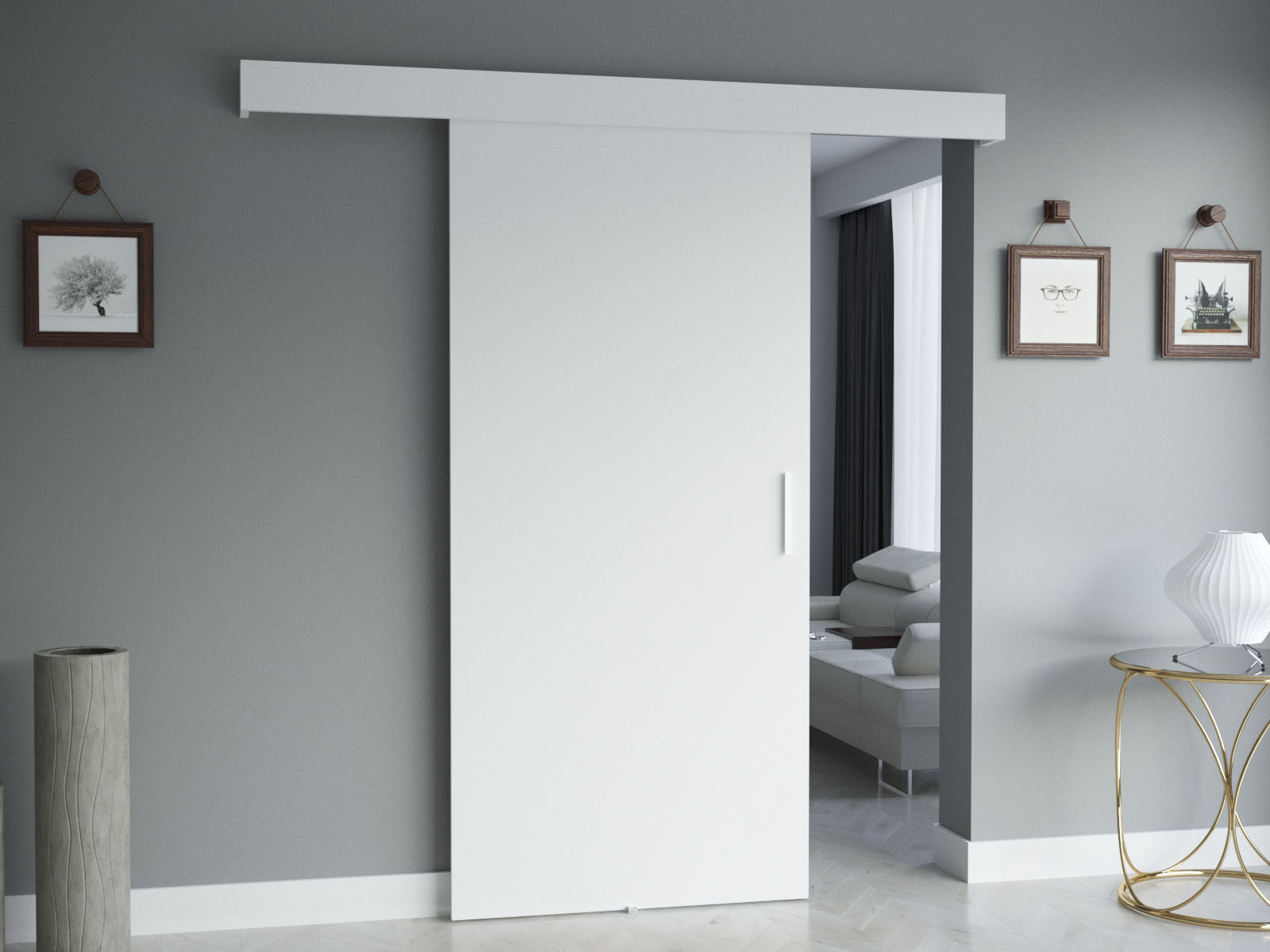 Porte coulissante SALA blanc