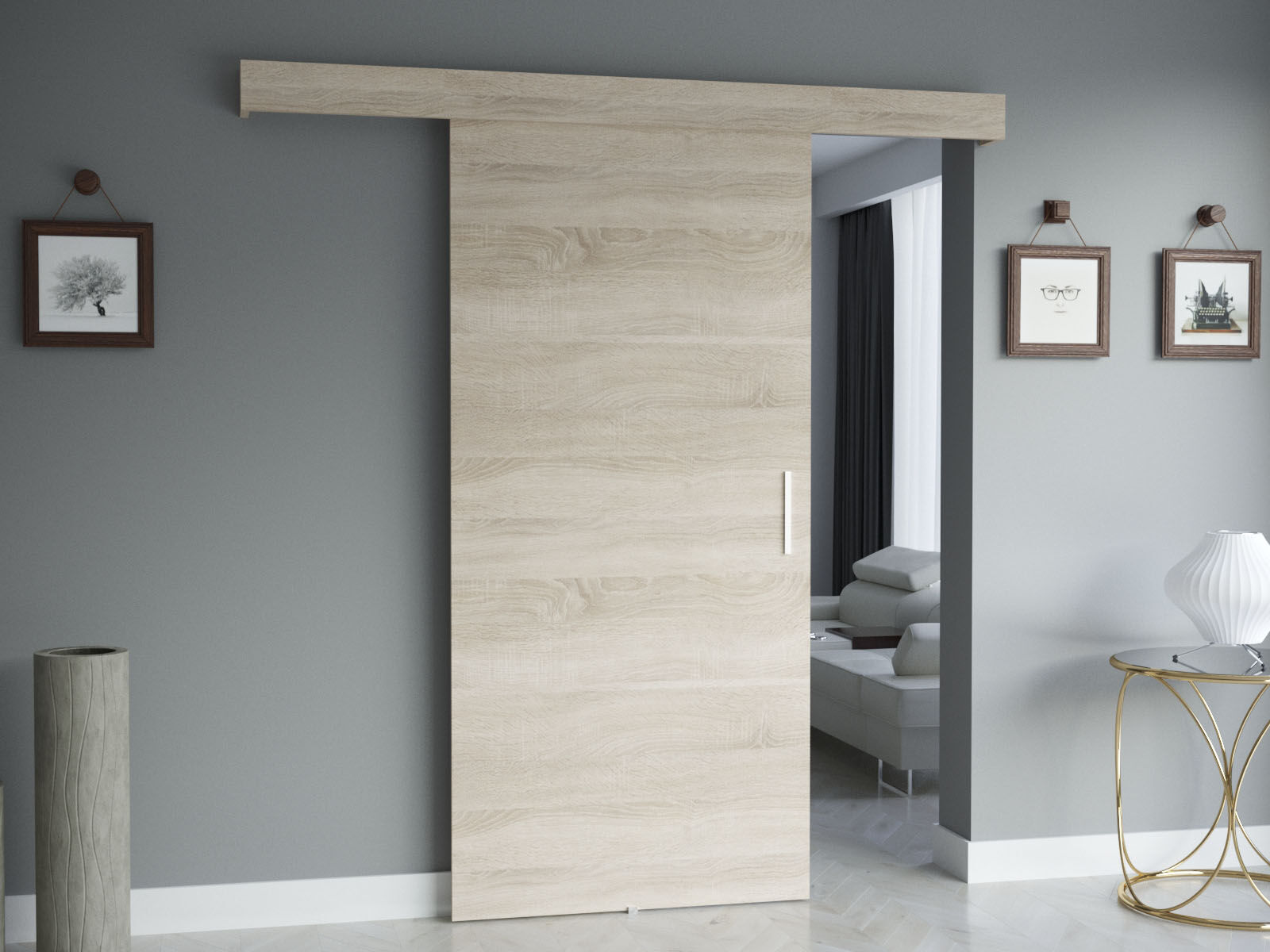 Porte coulissante SALA chêne sonoma