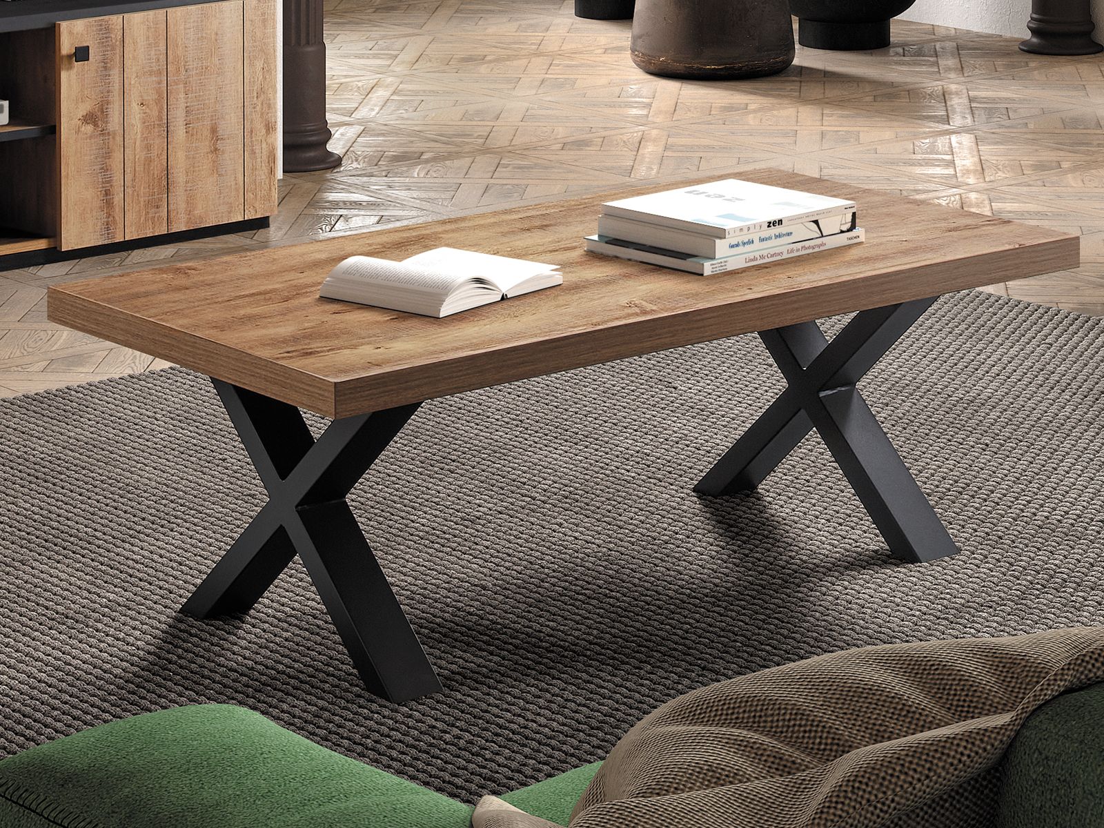 Table basse SHAKA 130 cm chêne denver