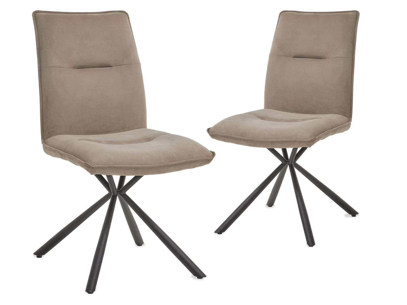 Lot de 2 chaises TIMMO brun