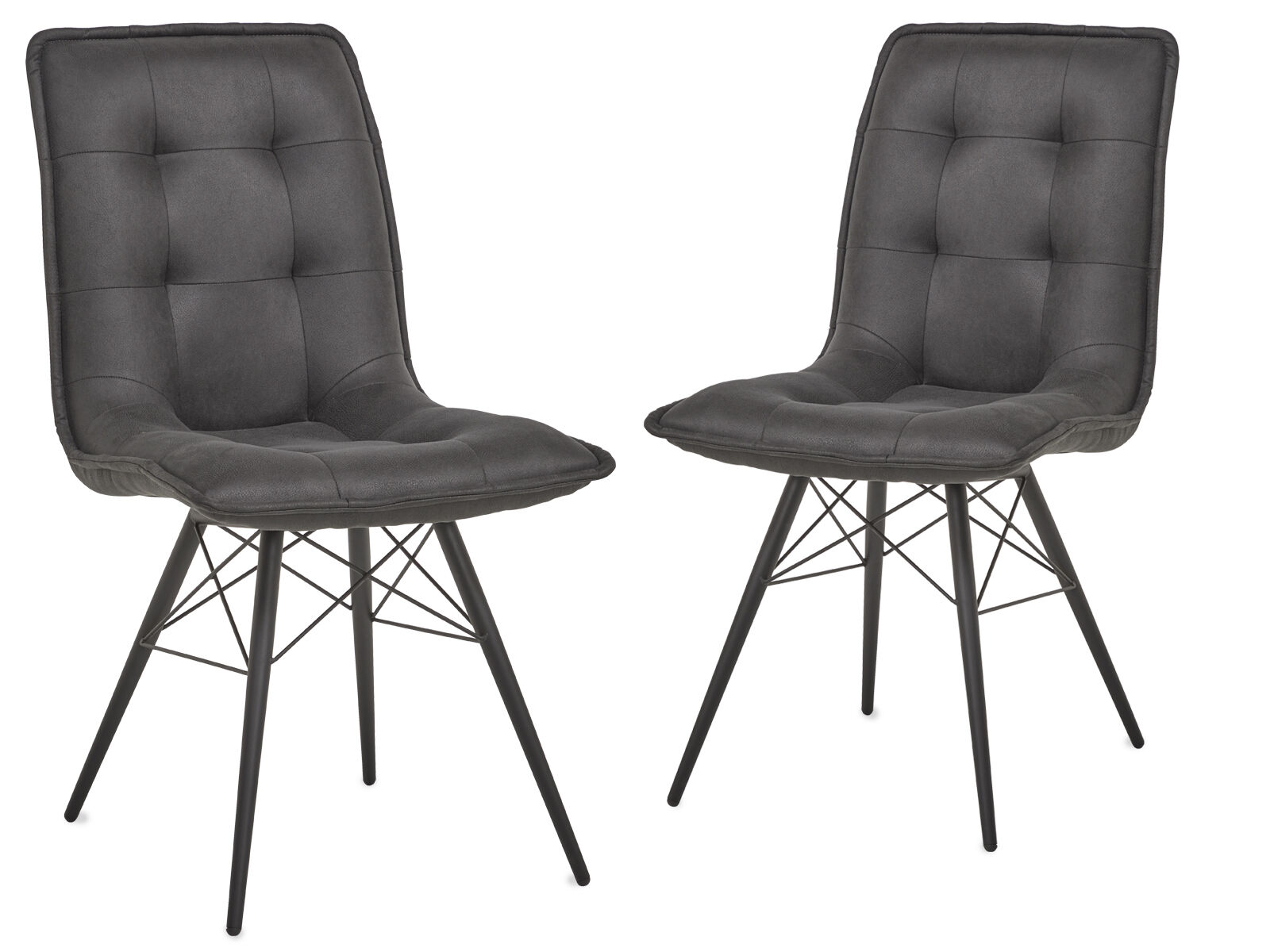 Lot de 2 chaises OTTA anthracite