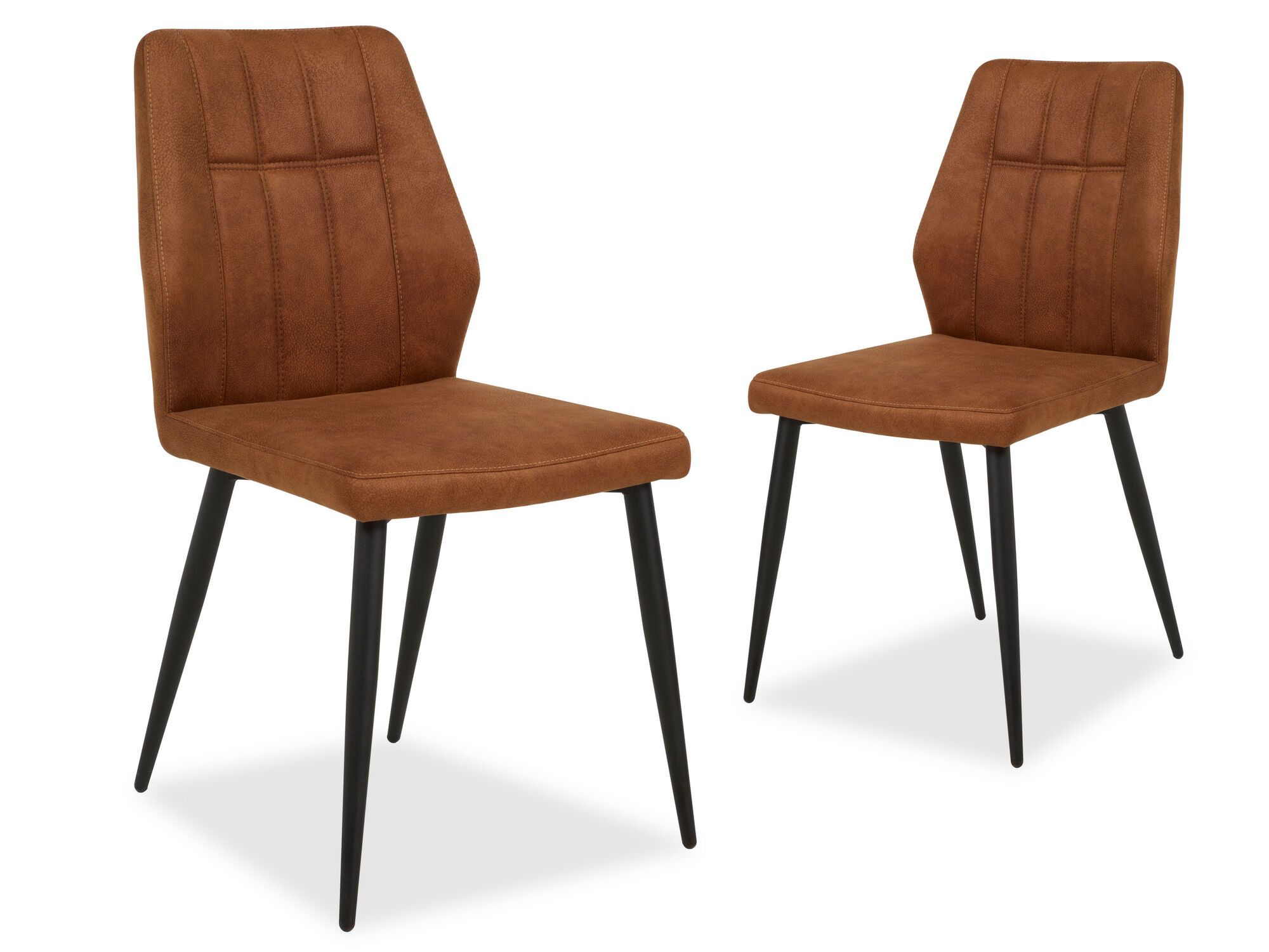 Lot de 2 chaises NEYLA cognac