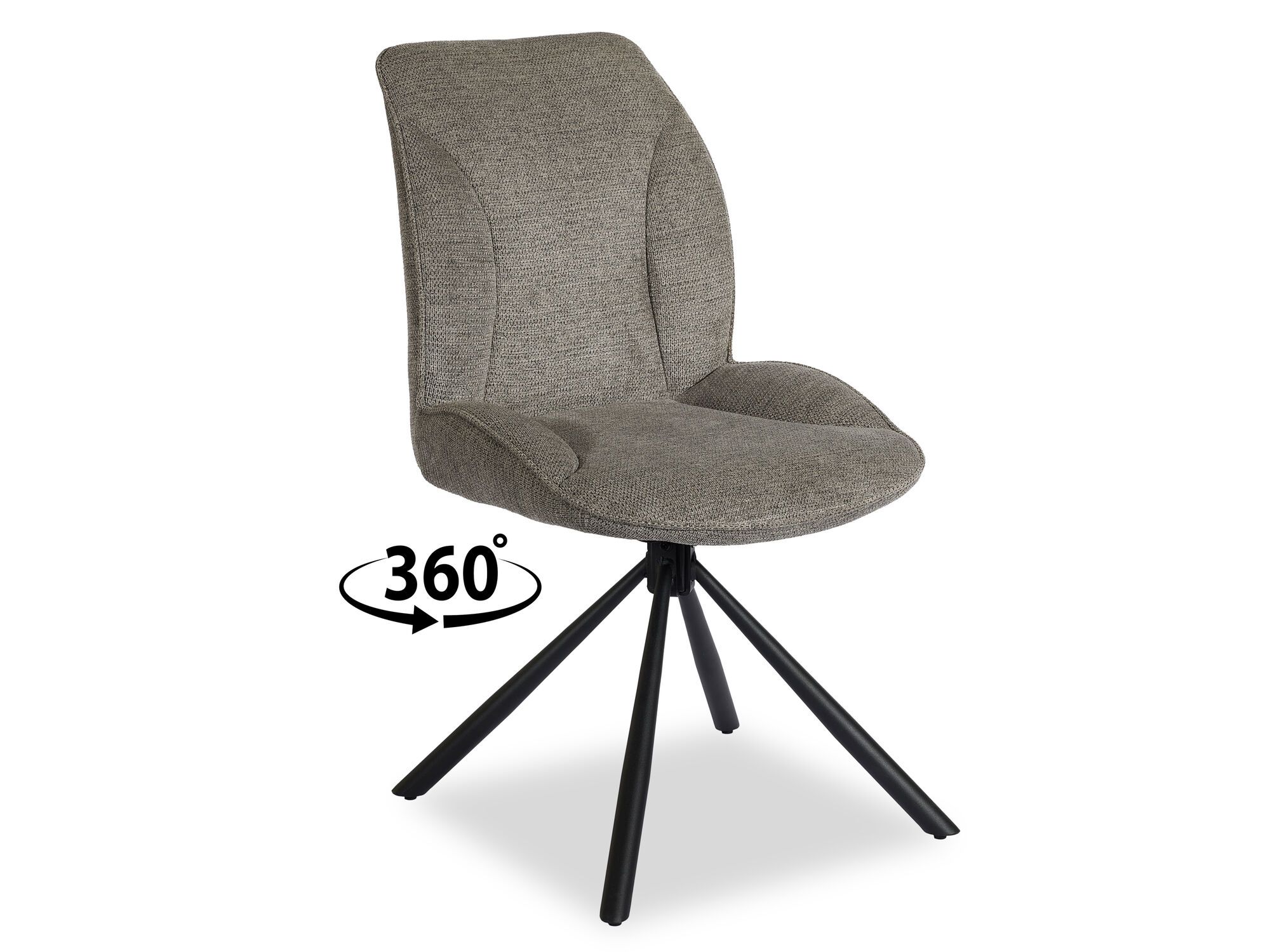 Chaise IMANI tissu gris