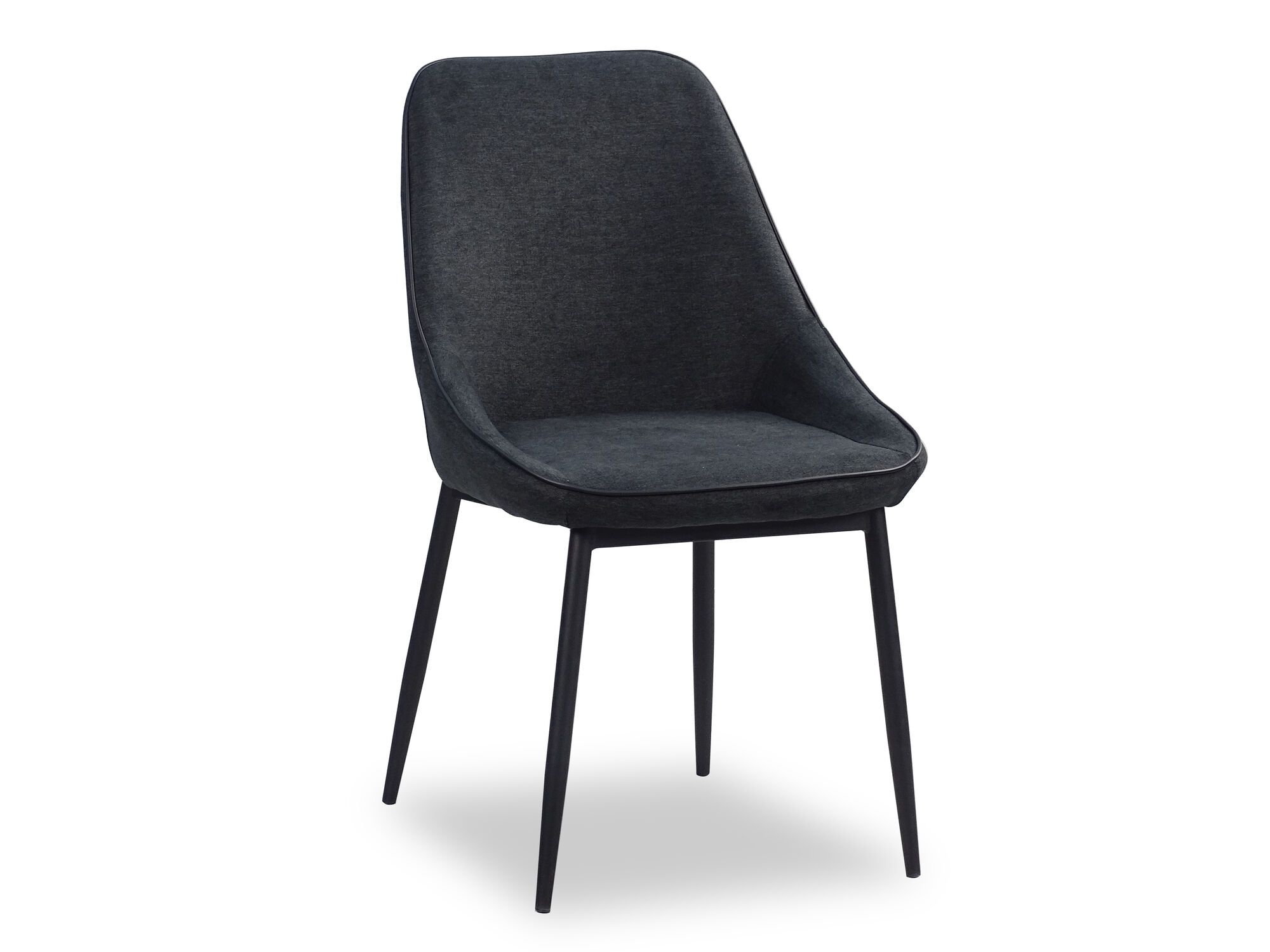 Chaise CASEY tissu noir