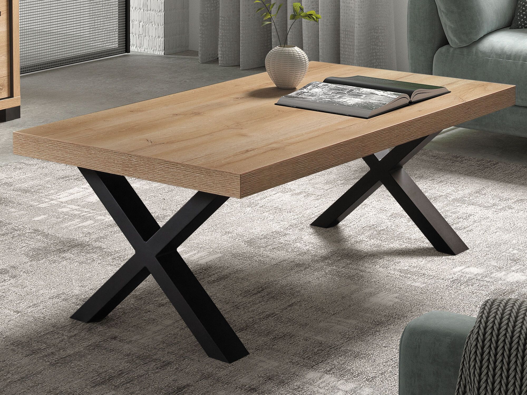 Table basse RIMINI 130 cm chêne arizona