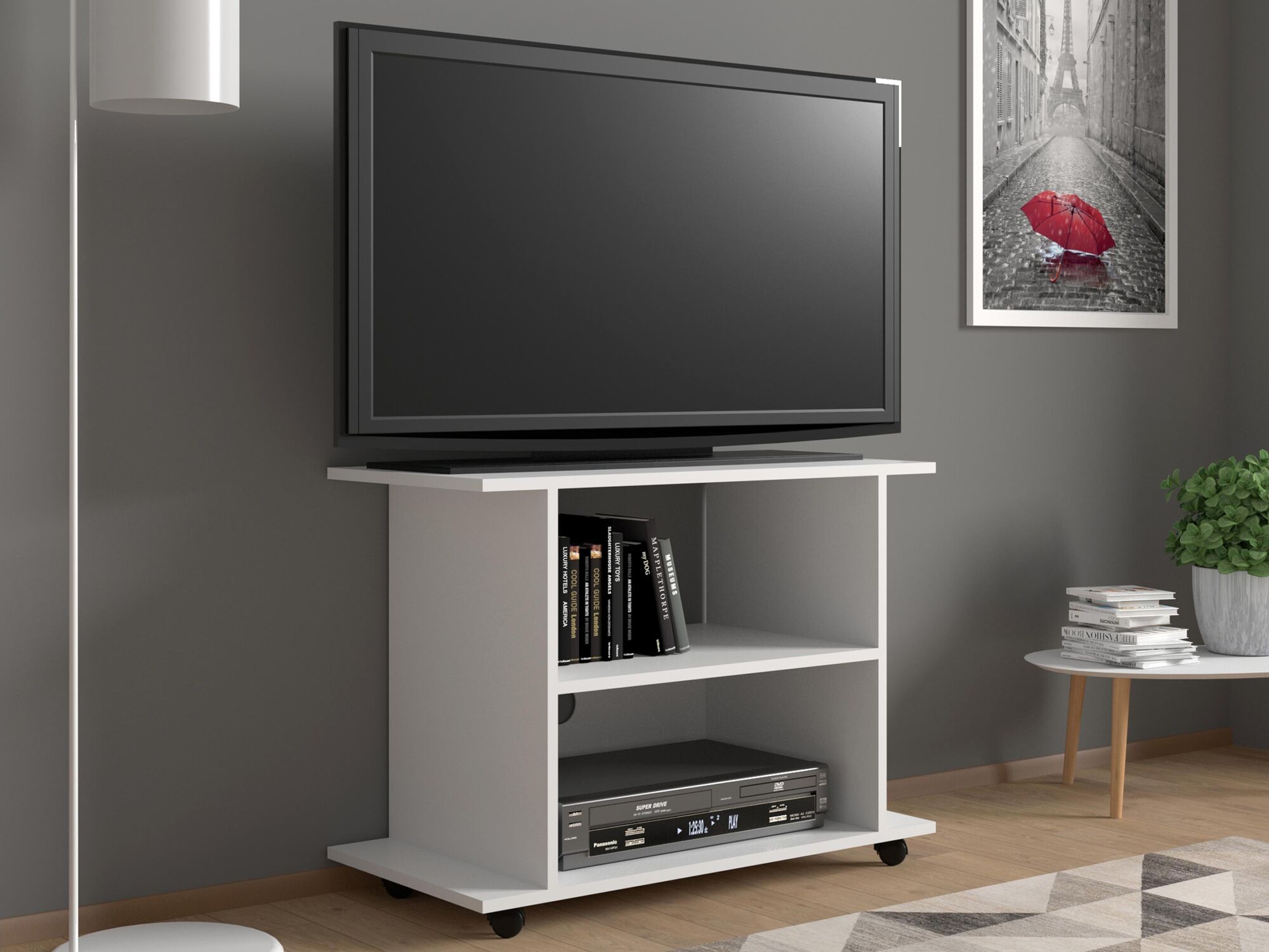 Meuble tv-hifi YOSHI 80 cm blanc