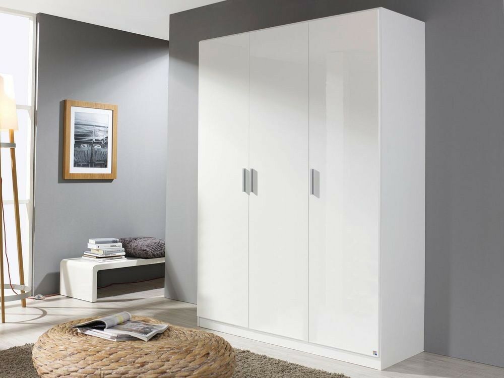 Armoire CELTI 3 portes blanc/blanc laqué