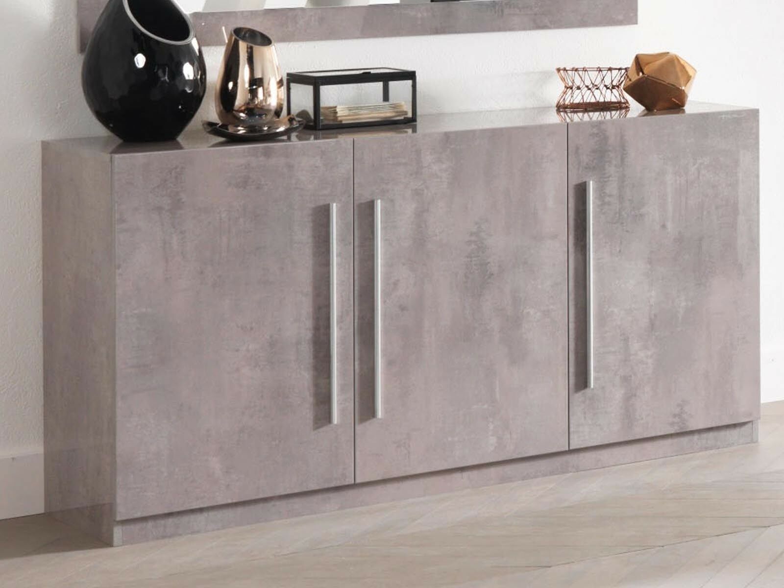 Buffet/bahut GRENADE 3 portes marbre laqué