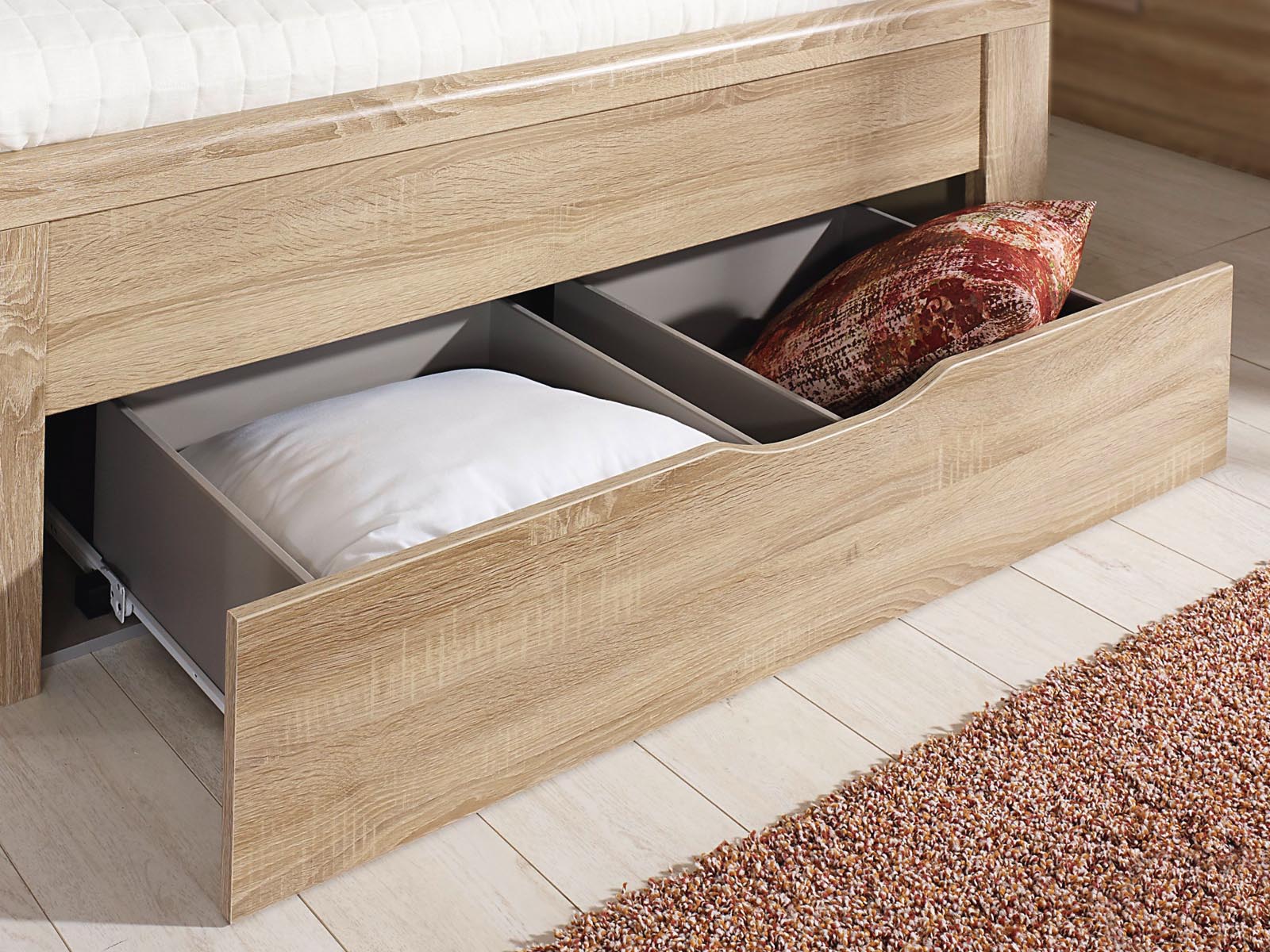 Lot de 3 tiroirs RIGA 160x200 sonoma