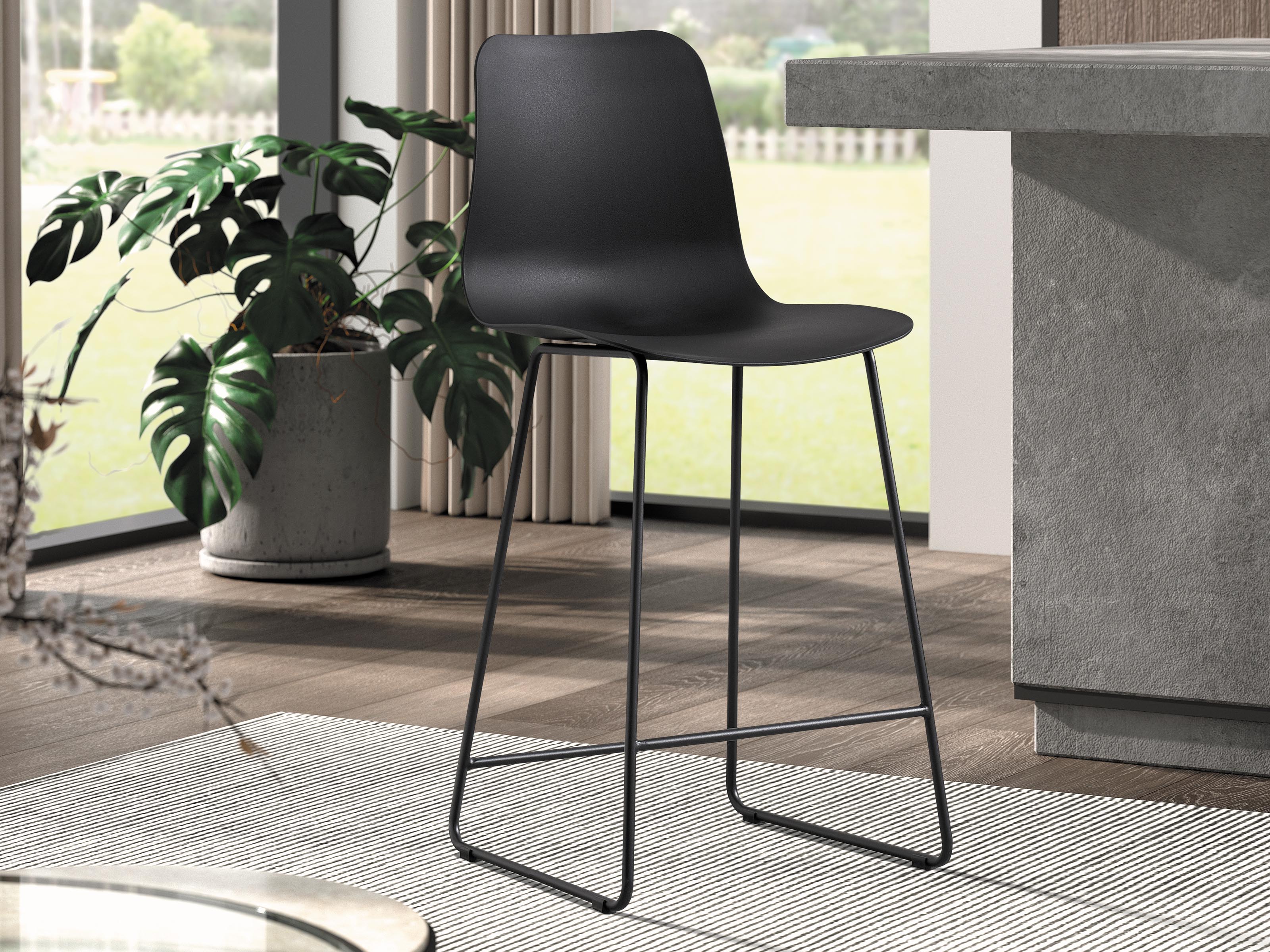 Tabouret de bar MARIPALO noir