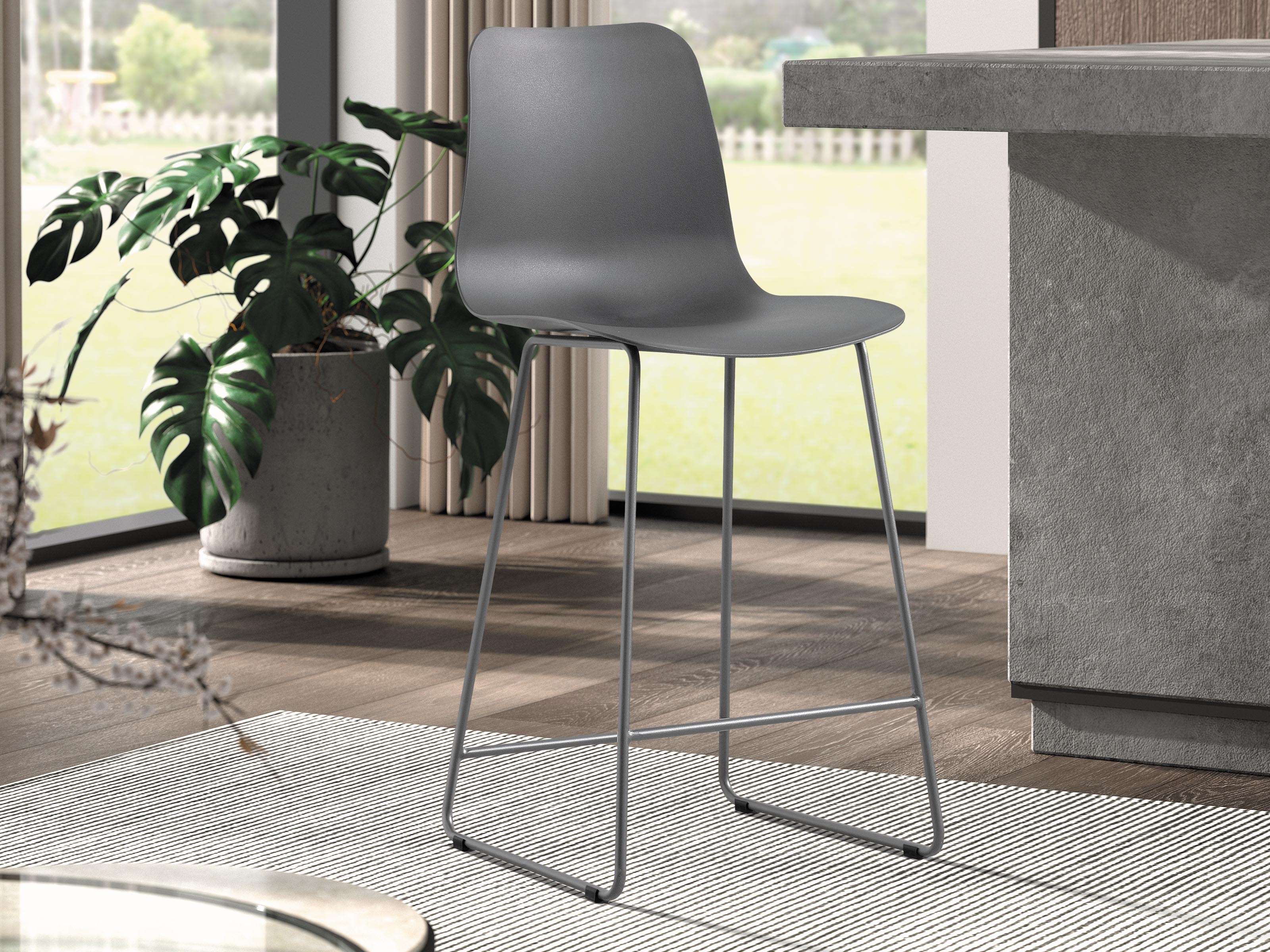 Tabouret de bar MARIPALO gris