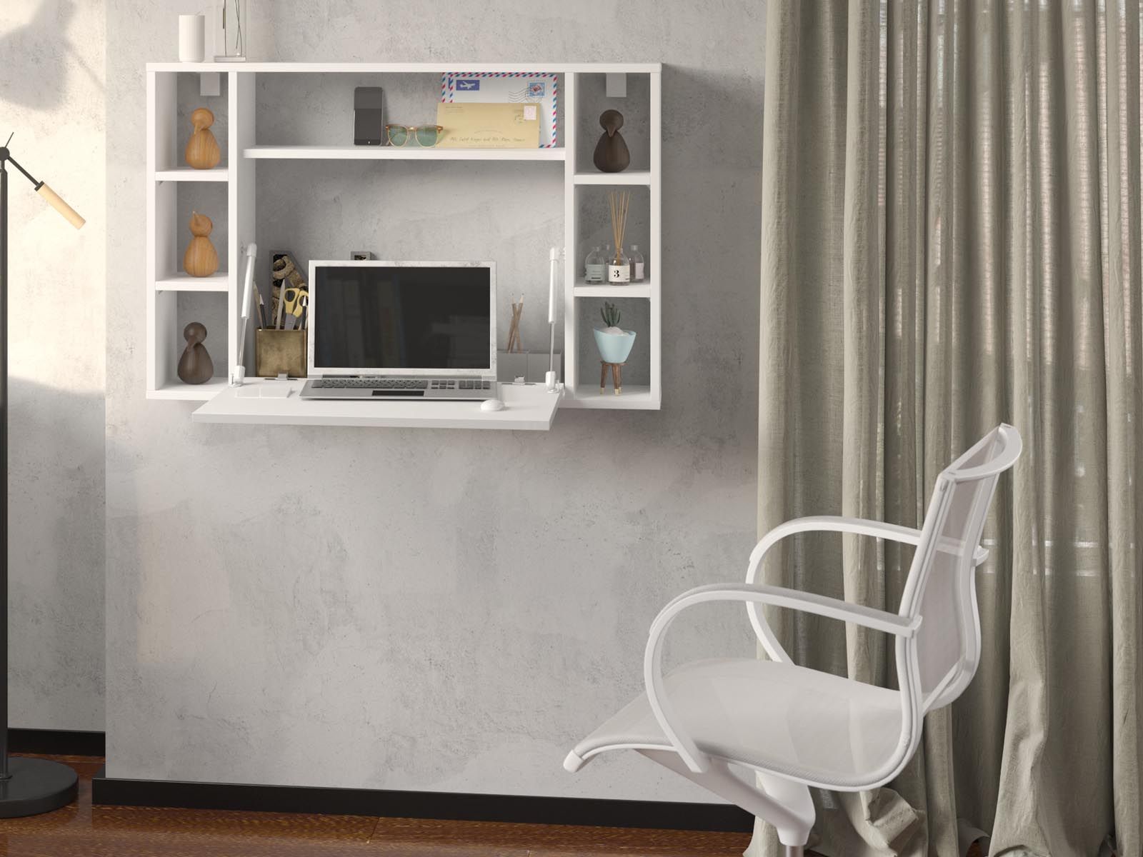 Bureau escamotable MUSOA blanc