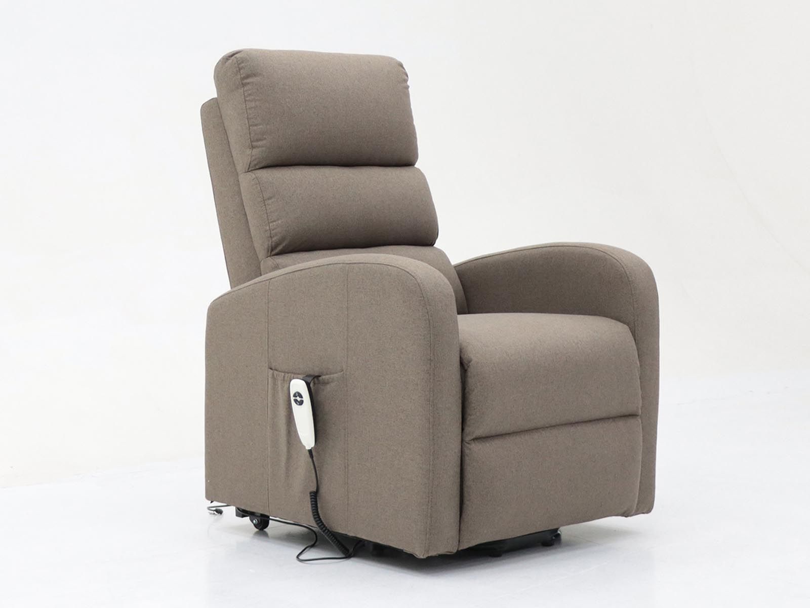 Fauteuil relax électrique BUTATO 1 place tissu taupe