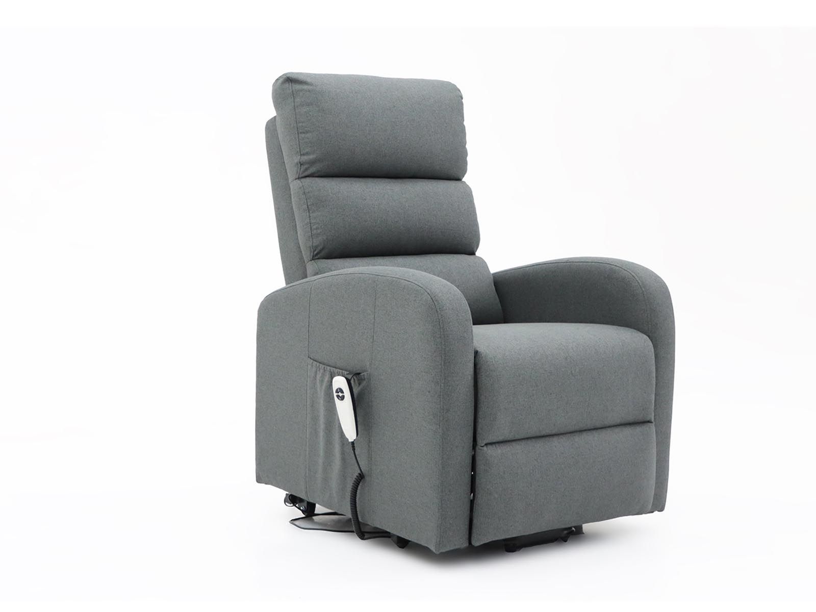 Fauteuil relax électrique BUTATO 1 place tissu gris foncé